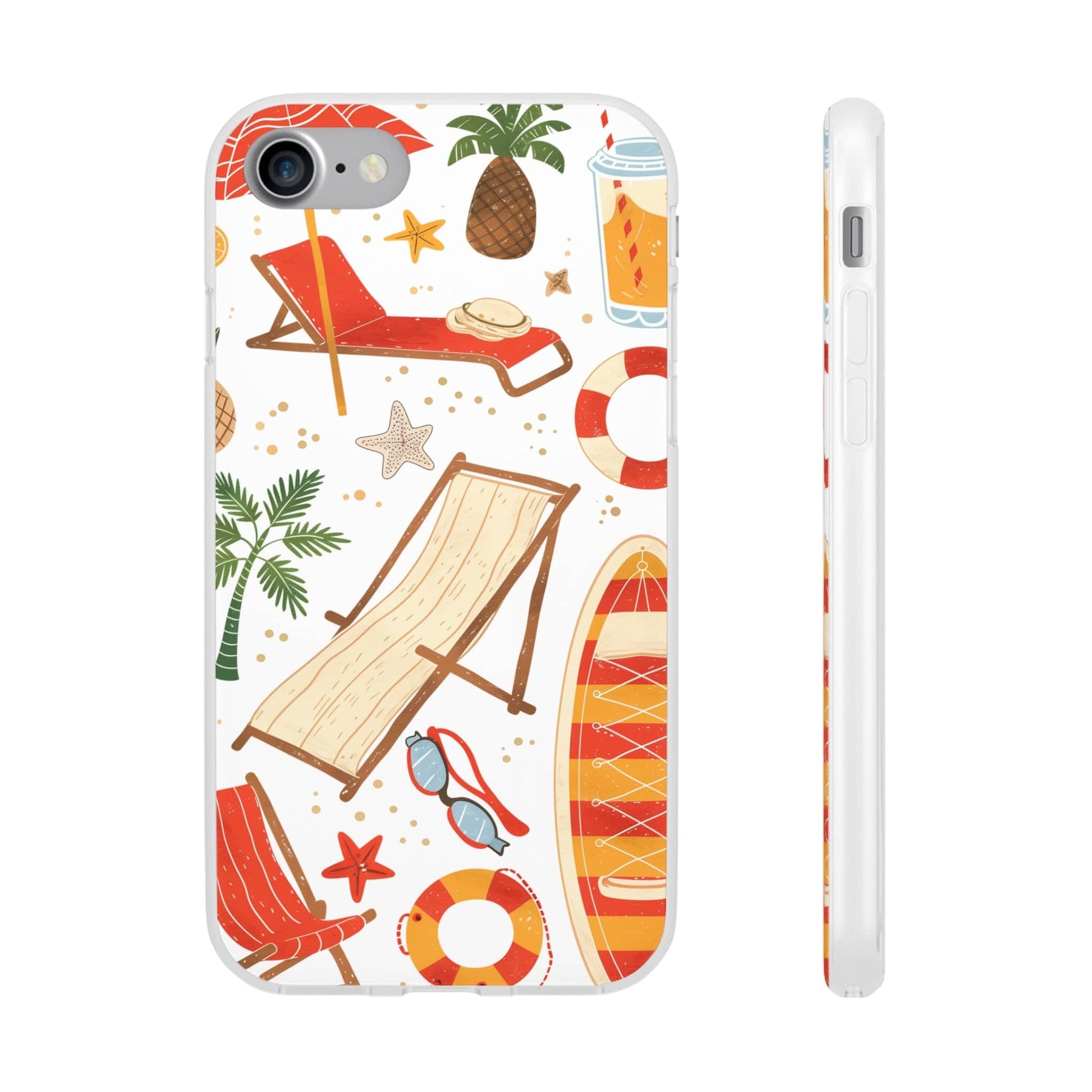 Printify Phone Case Clip Art Summer 4 Vibes Flexi Cases