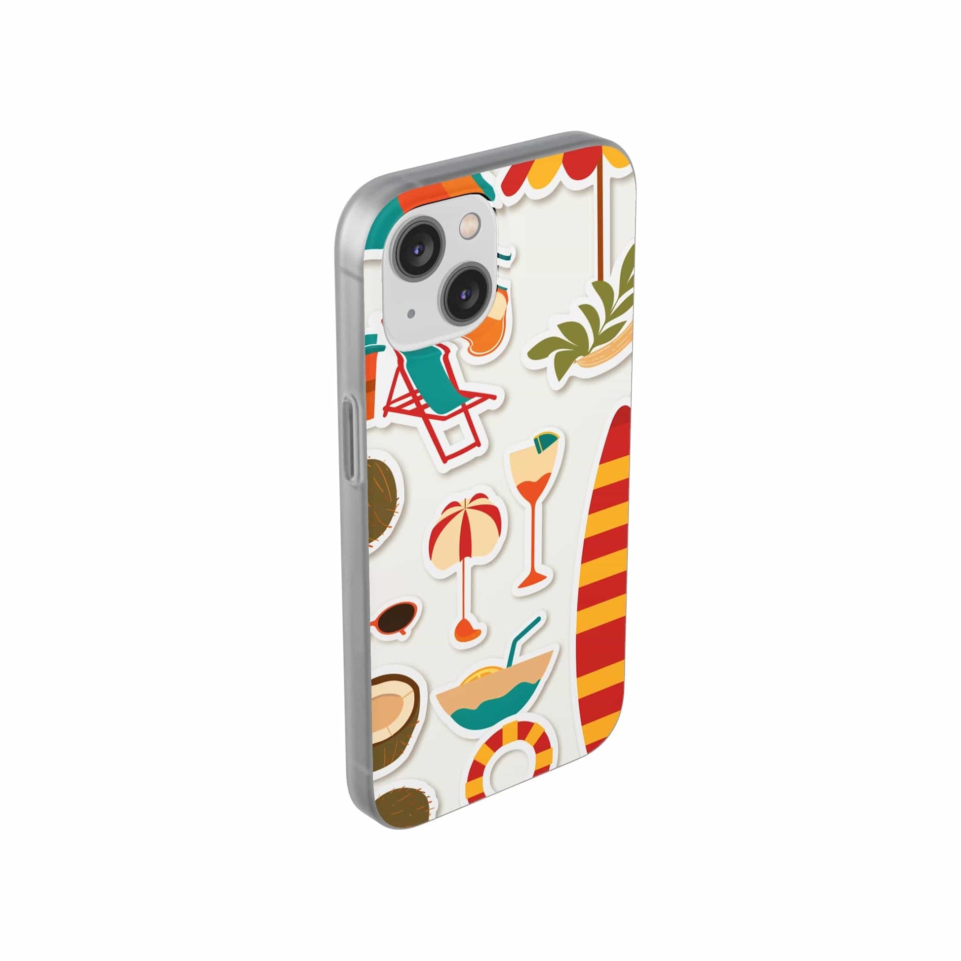 Printify Phone Case Clip Art Summer Vibes 3 Flexi Cases