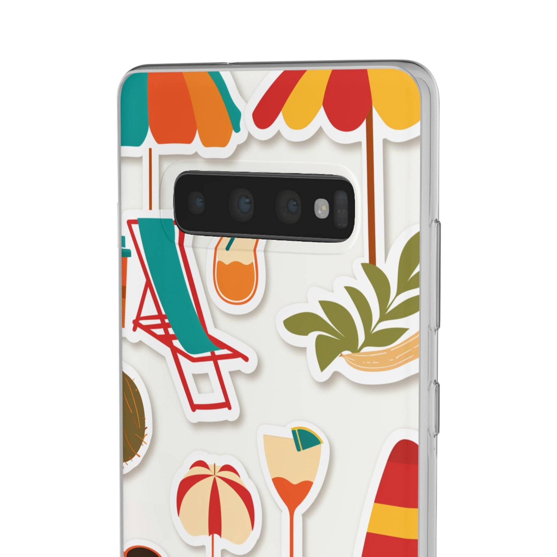 Printify Phone Case Clip Art Summer Vibes 3 Flexi Cases