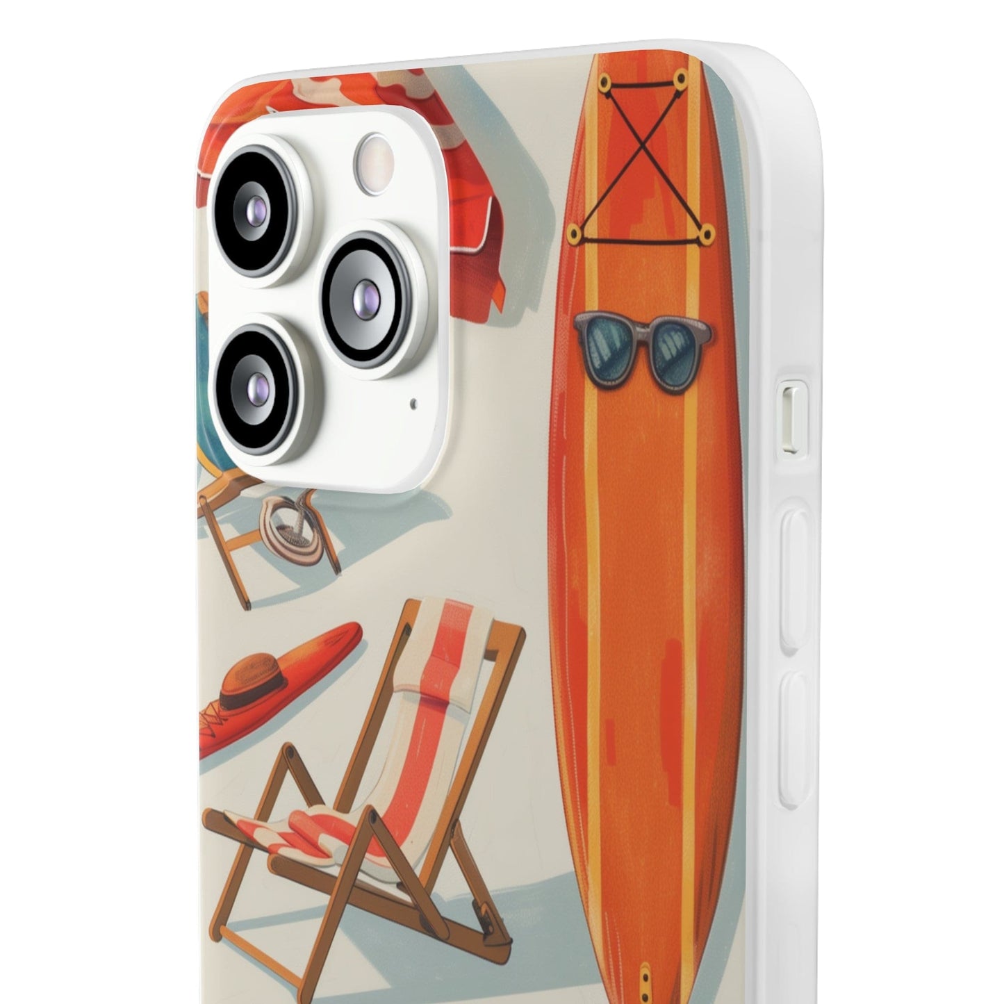 Printify Phone Case Clip Art Summer Vibes Flexi Cases