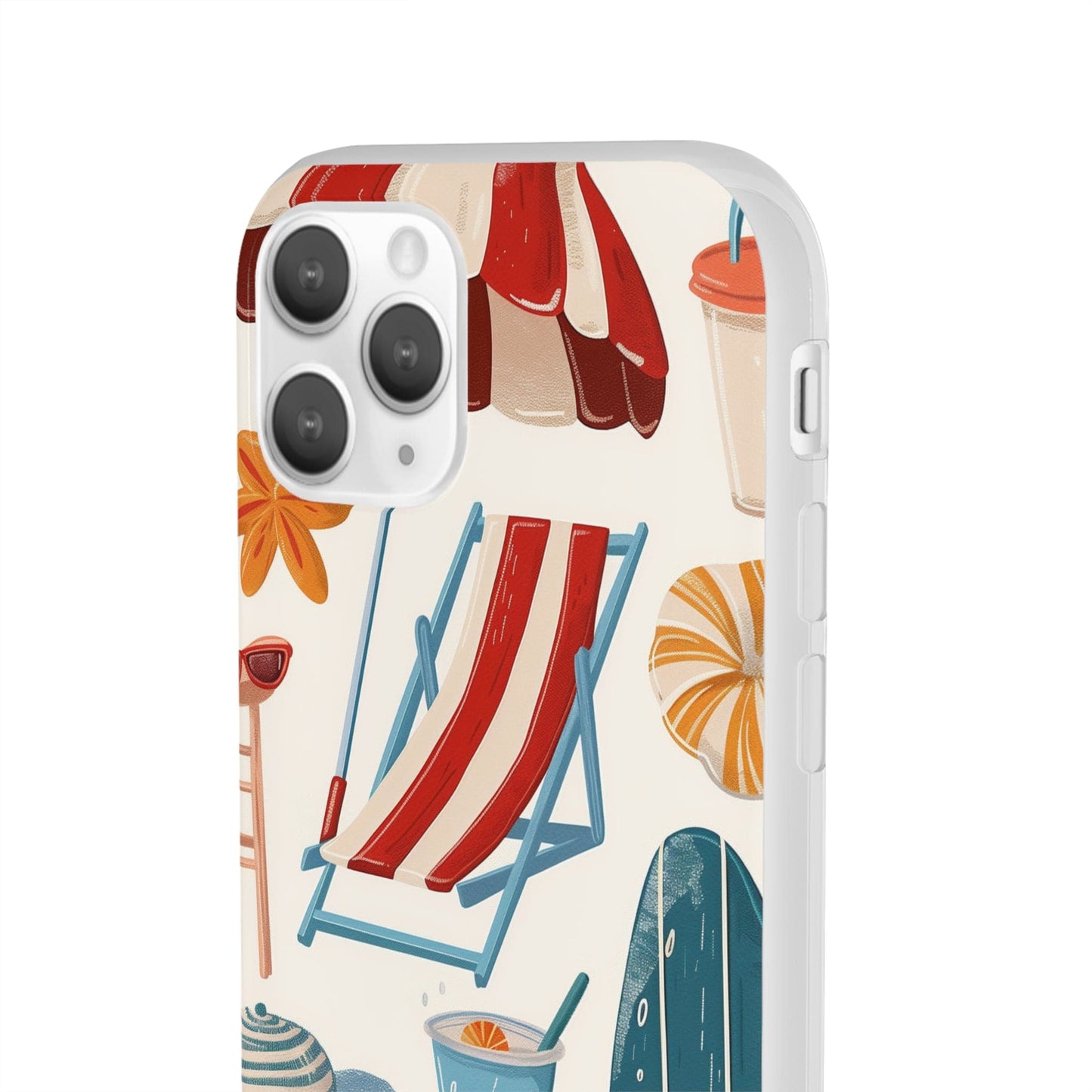 Printify Phone Case Clip Art Summer Vibes 2 Flexi Cases