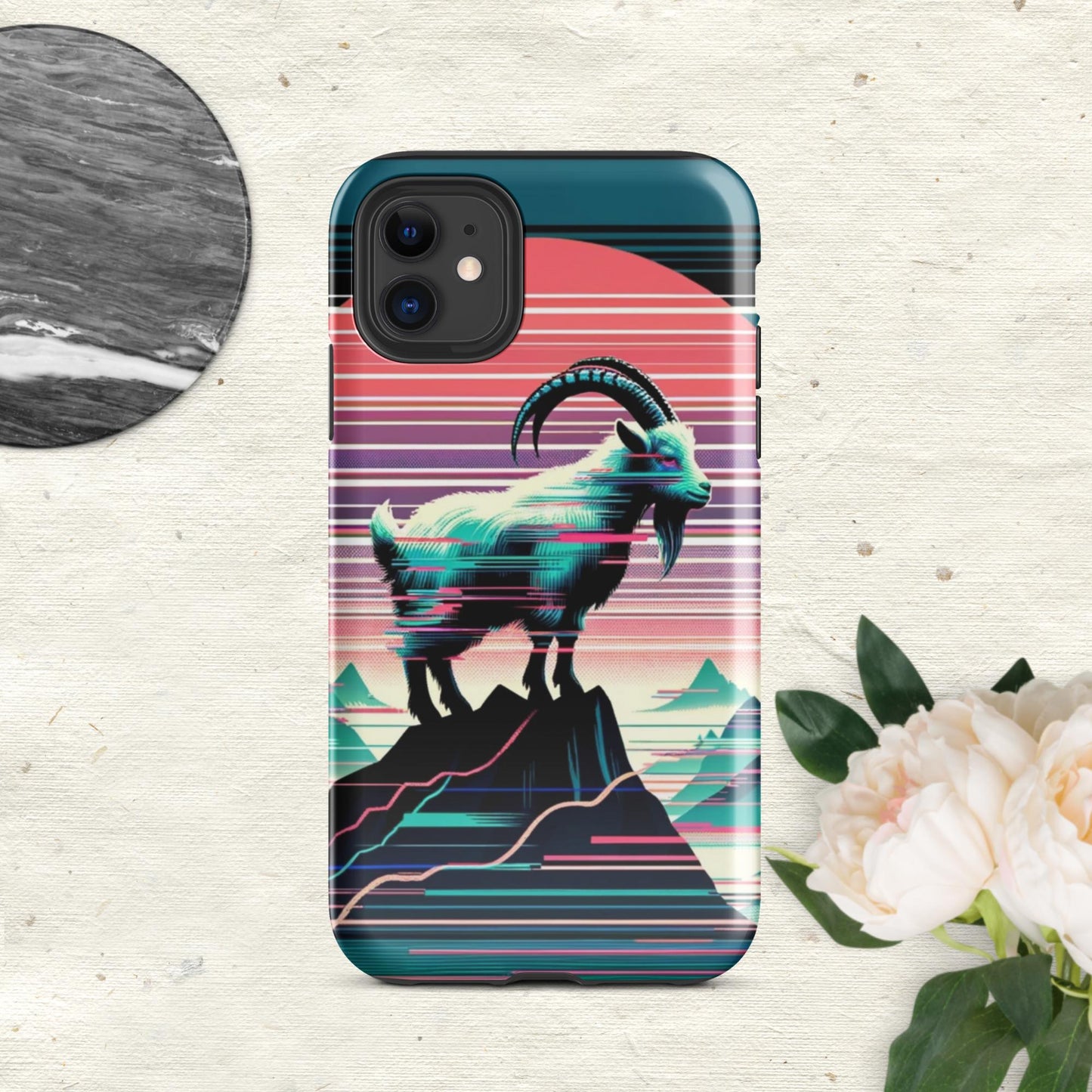 The Hologram Hook Up Glossy / iPhone 11 Goat Glitch Tough Case for iPhone®