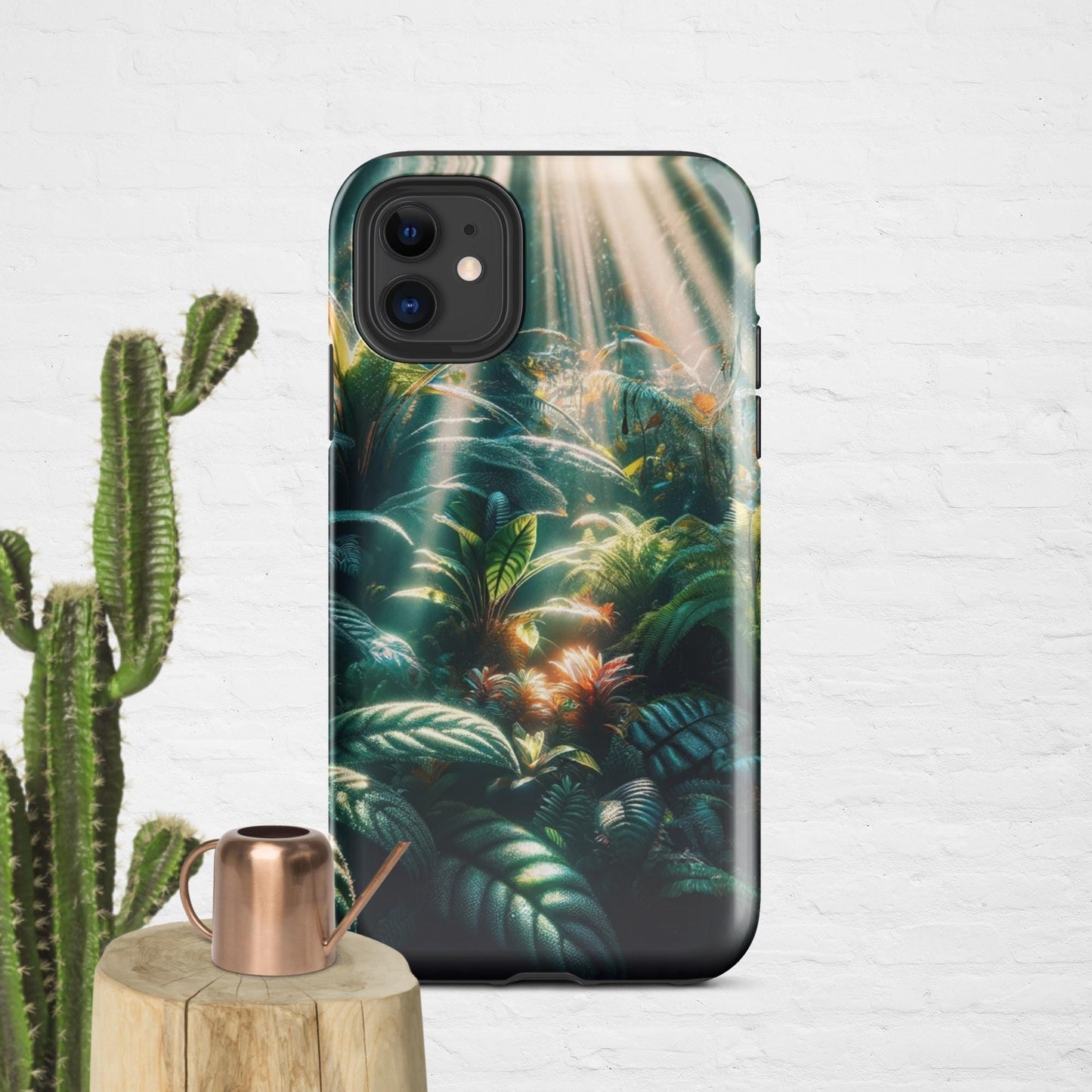 The Hologram Hook Up Glossy / iPhone 11 Jungle Sun Rays Tough Case for iPhone®