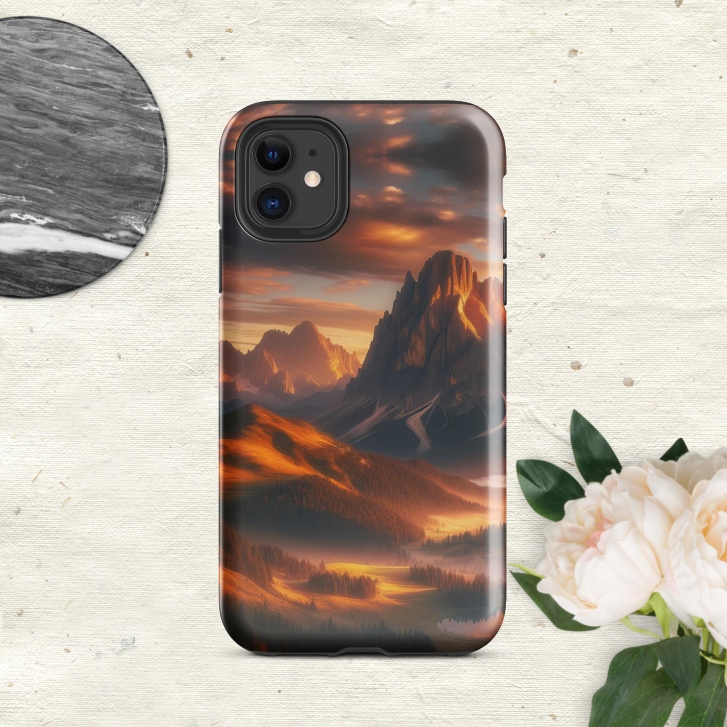 The Hologram Hook Up Glossy / iPhone 11 Mountain Sunset Tough Case for iPhone®