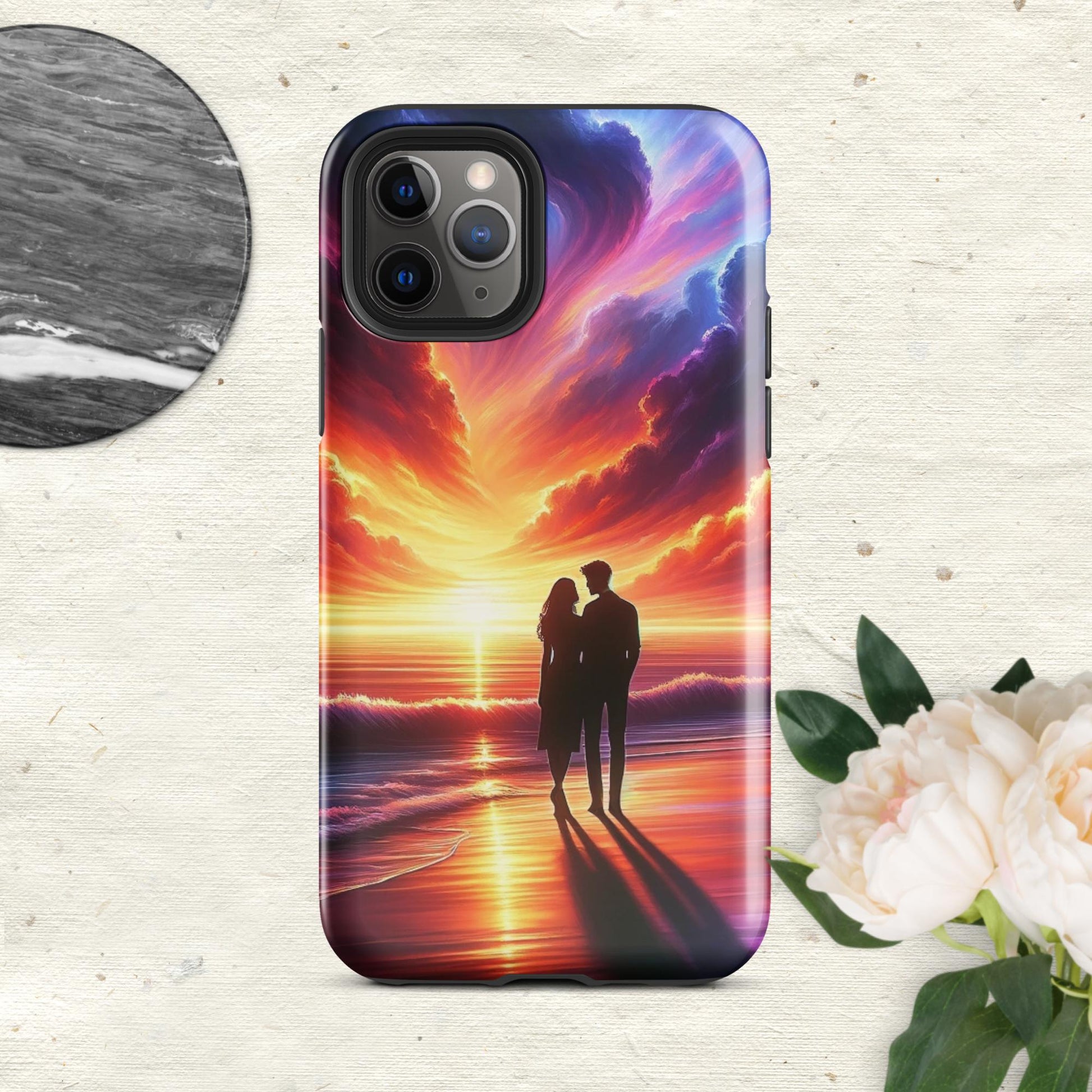 The Hologram Hook Up Glossy / iPhone 11 Pro Lovers Sunset Tough Case for iPhone®