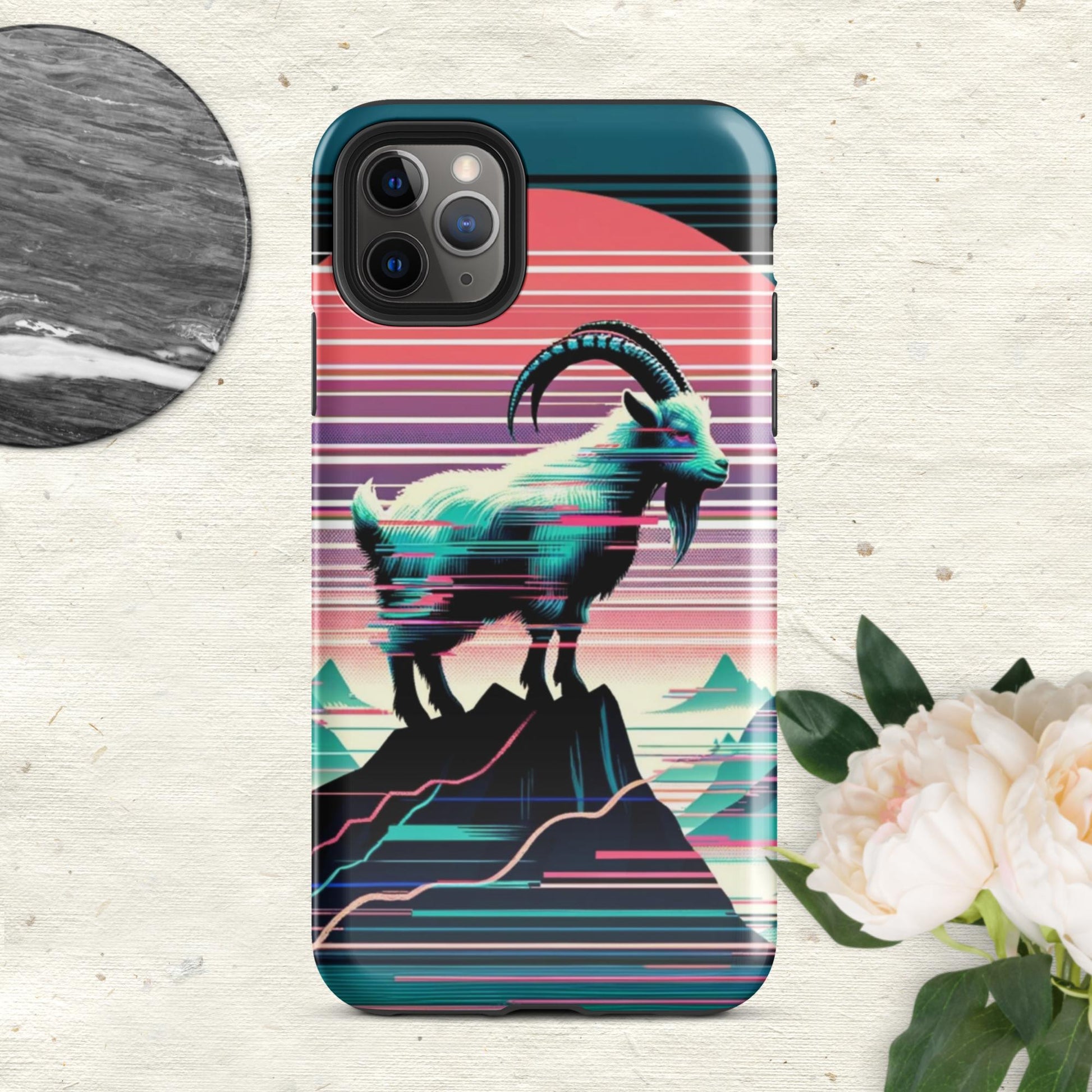 The Hologram Hook Up Glossy / iPhone 11 Pro Max Goat Glitch Tough Case for iPhone®