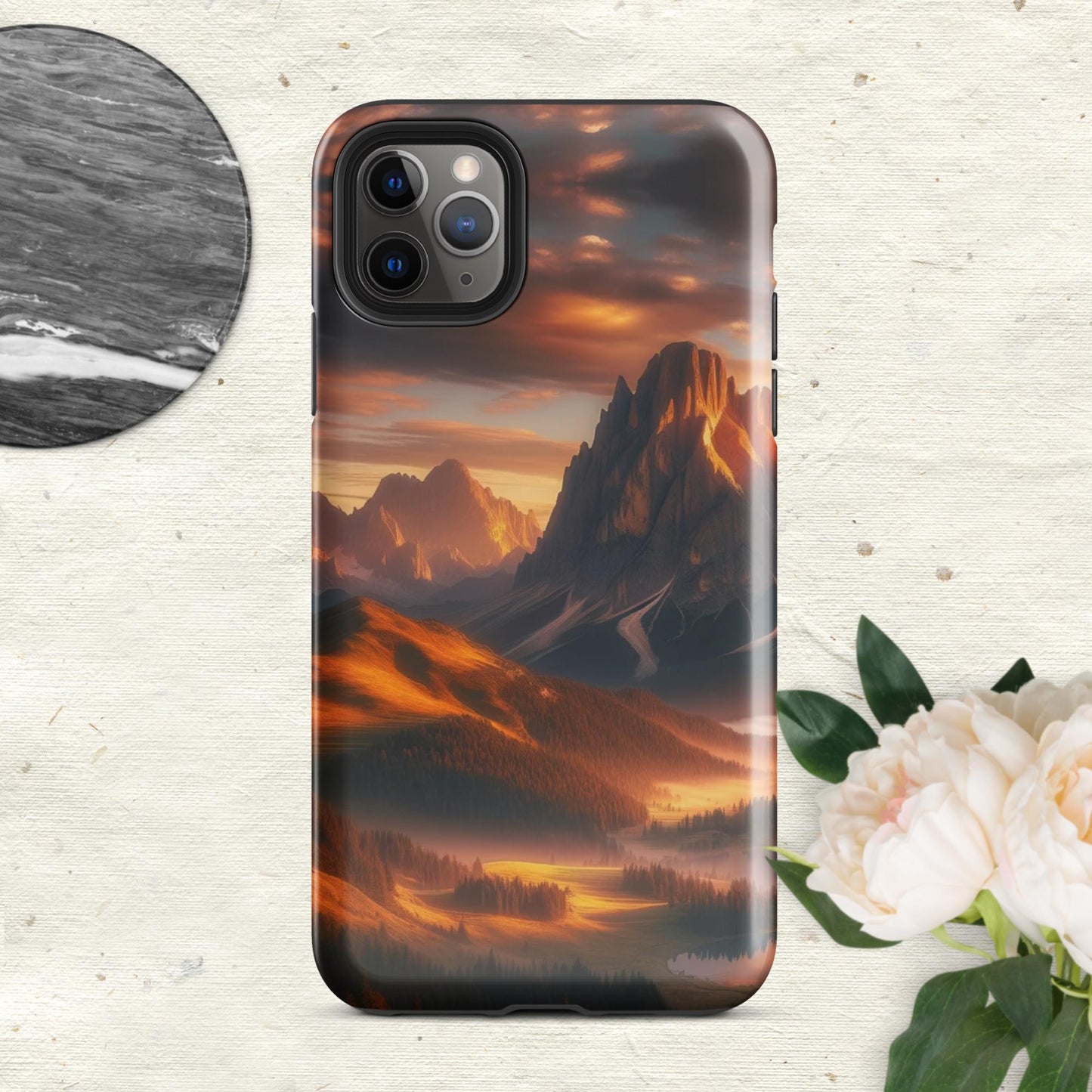 The Hologram Hook Up Glossy / iPhone 11 Pro Max Mountain Sunset Tough Case for iPhone®