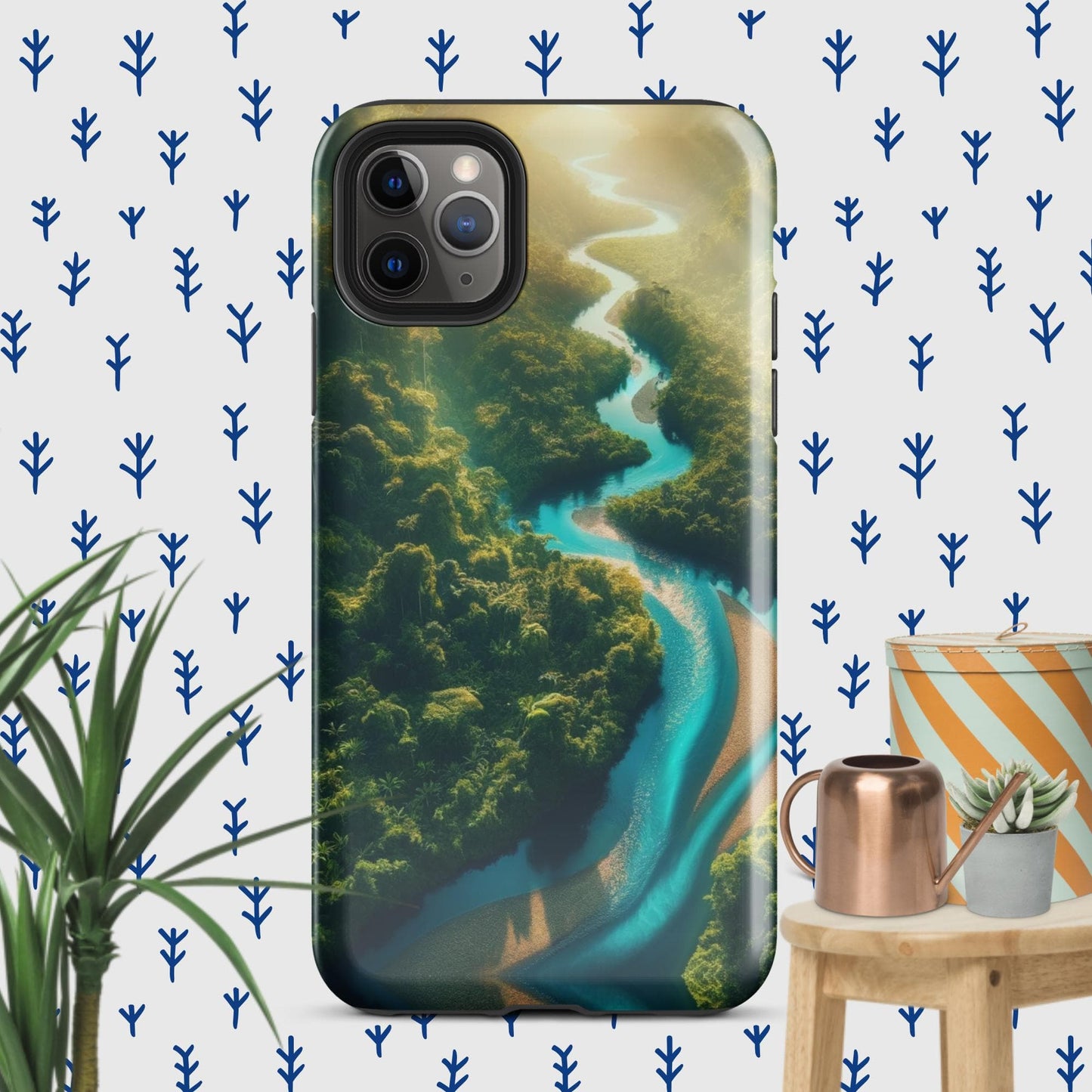 The Hologram Hook Up Glossy / iPhone 11 Pro Max Rainforest River Tough Case for iPhone®