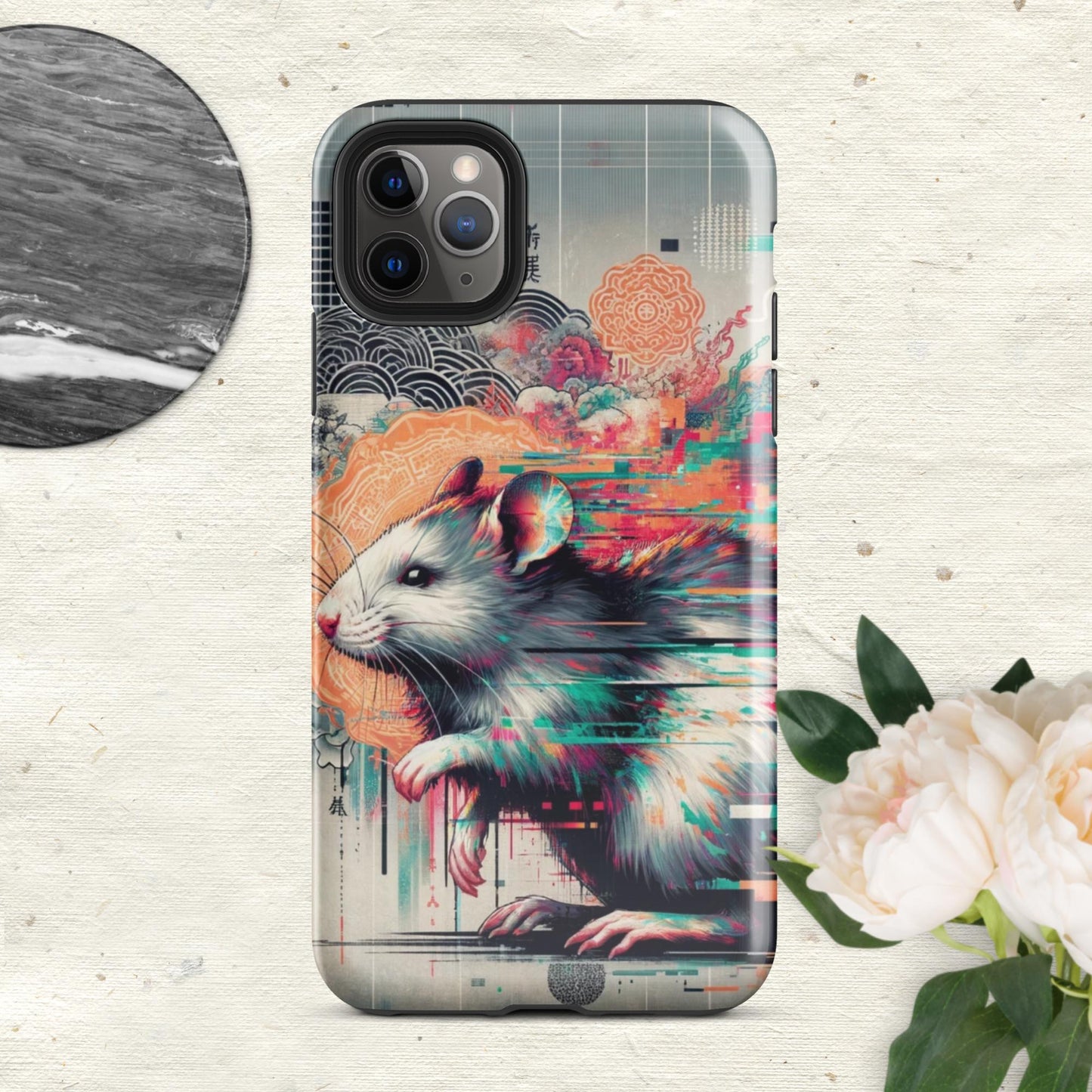 The Hologram Hook Up Glossy / iPhone 11 Pro Max Rat Glitch Tough Case for iPhone®