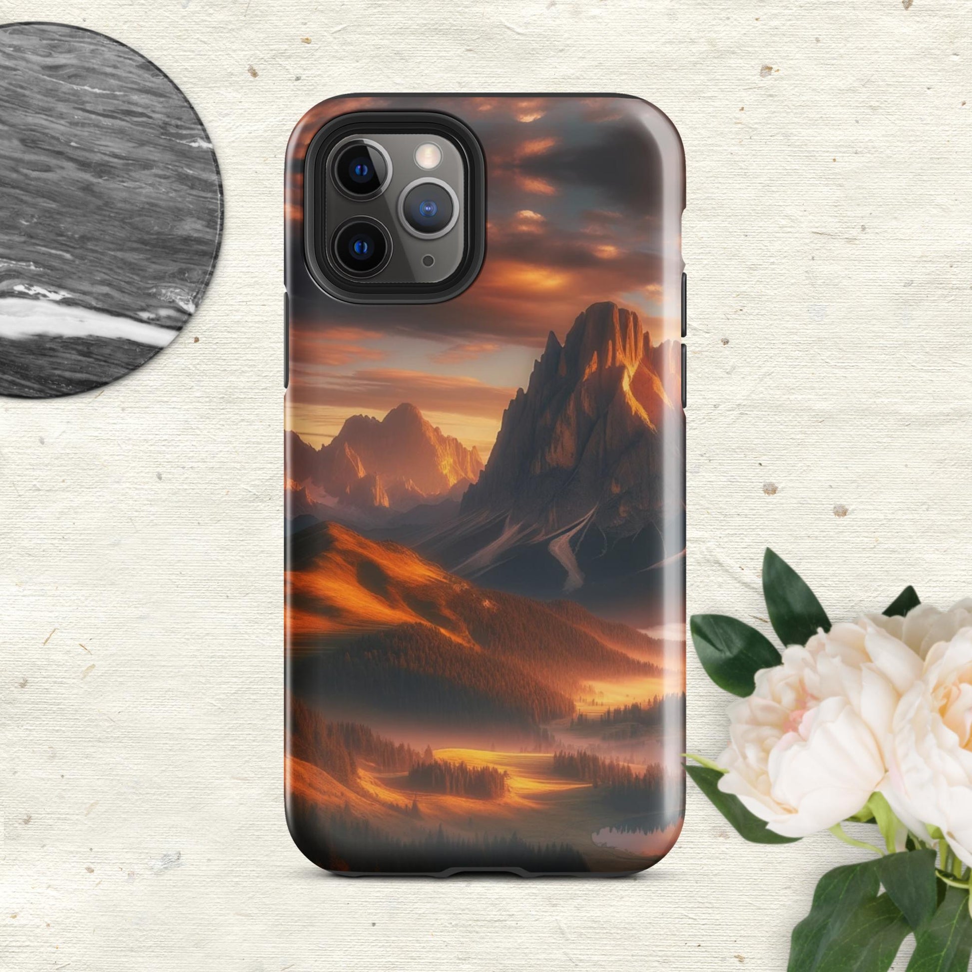 The Hologram Hook Up Glossy / iPhone 11 Pro Mountain Sunset Tough Case for iPhone®