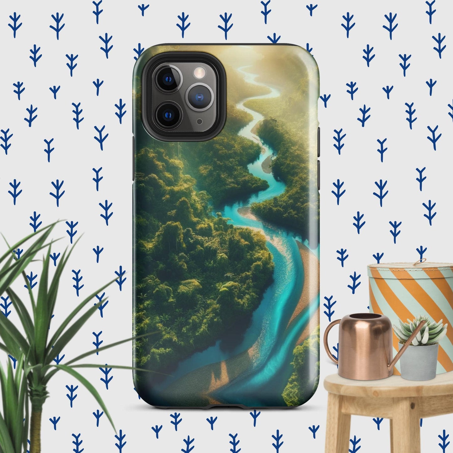 The Hologram Hook Up Glossy / iPhone 11 Pro Rainforest River Tough Case for iPhone®