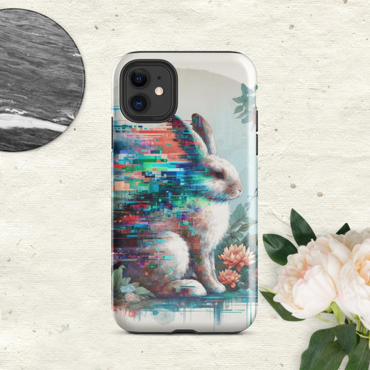 The Hologram Hook Up Glossy / iPhone 11 Rabbit Glitch Tough Case for iPhone®