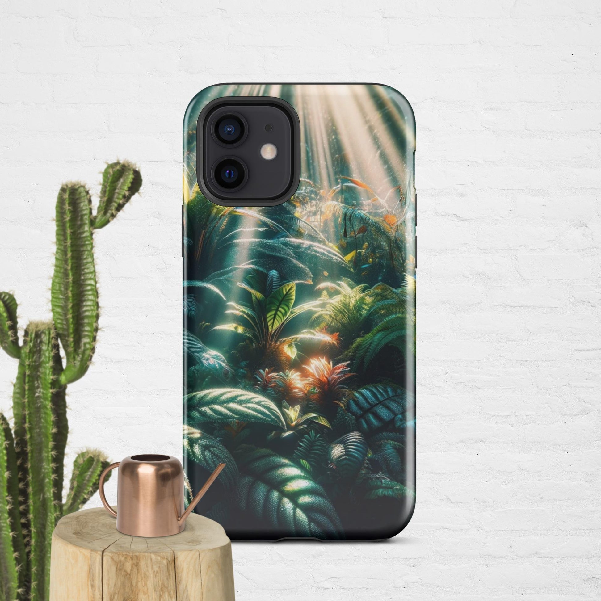 The Hologram Hook Up Glossy / iPhone 12 Jungle Sun Rays Tough Case for iPhone®