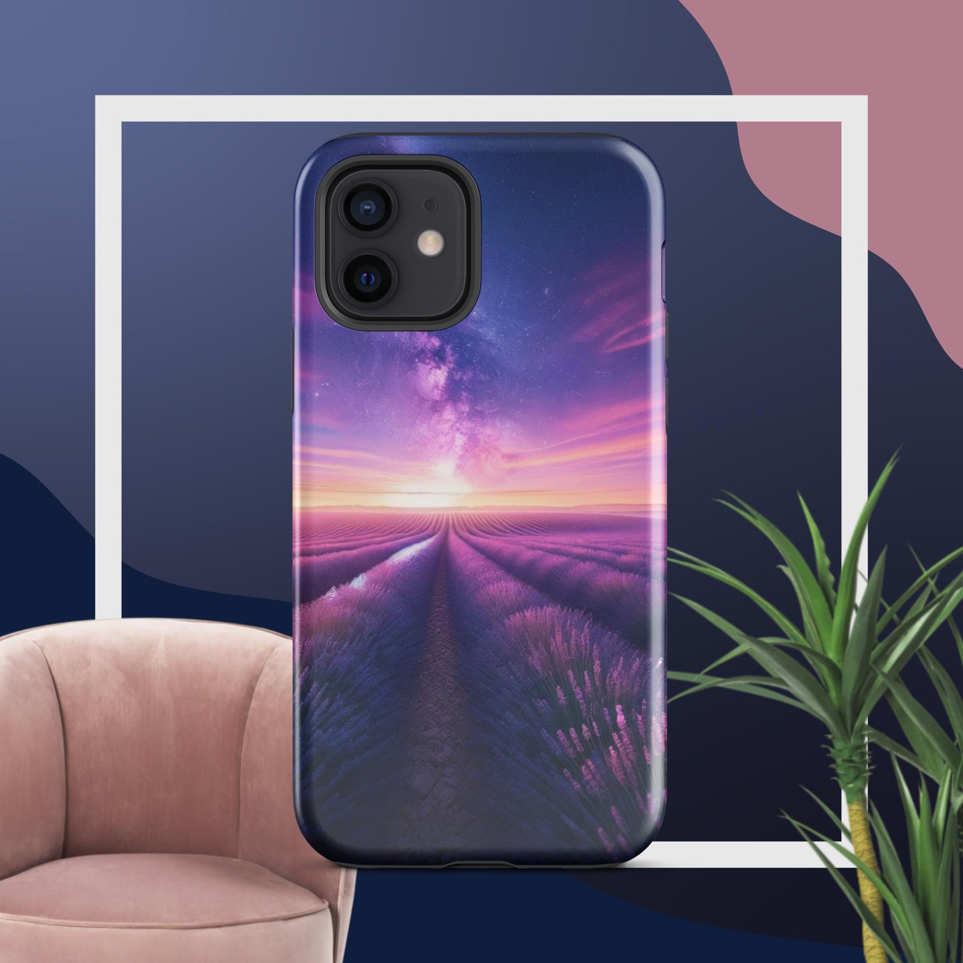 The Hologram Hook Up Glossy / iPhone 12 Lavender Fields Forever Tough Case for iPhone®