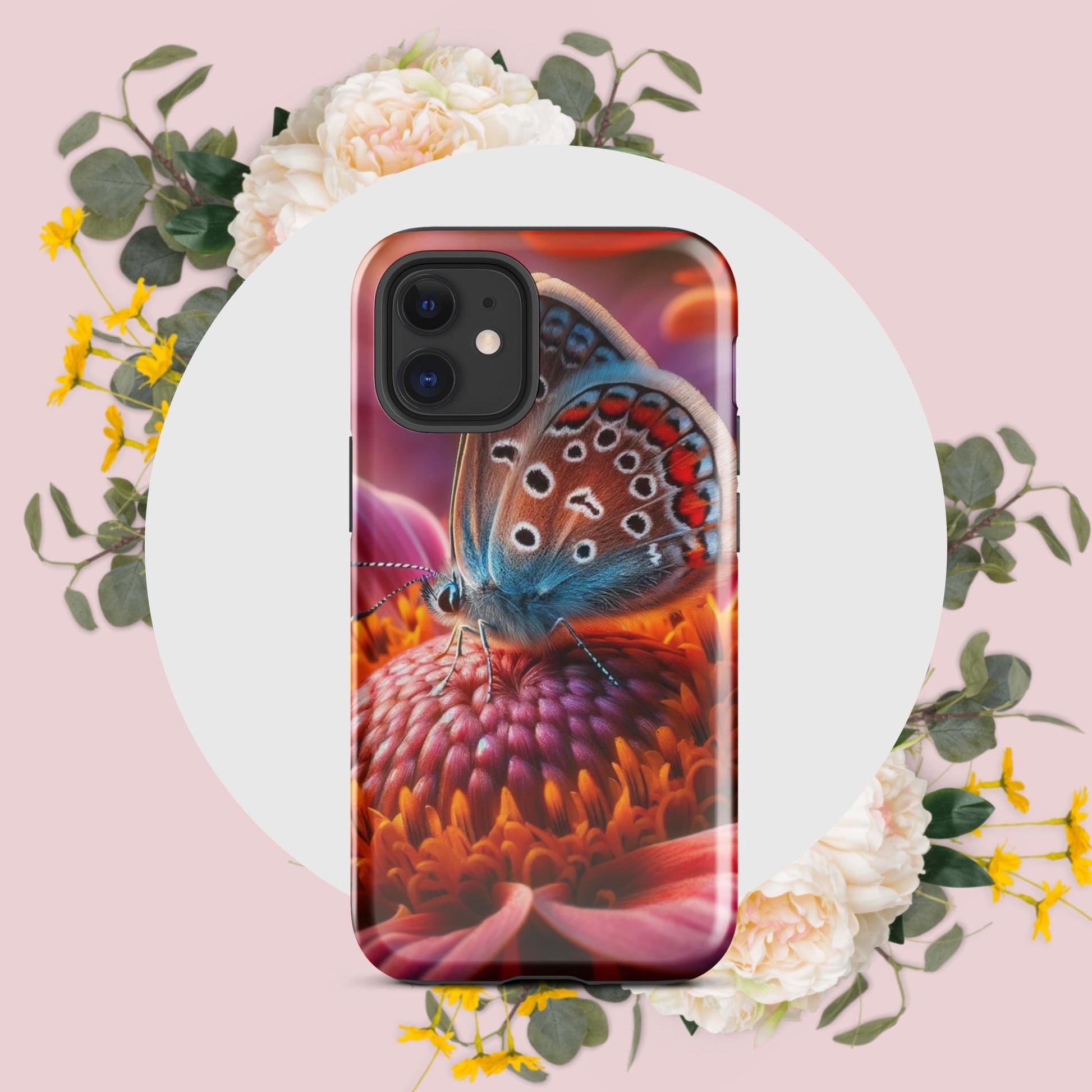 The Hologram Hook Up Glossy / iPhone 12 mini Butterfly Abode Tough Case for iPhone®