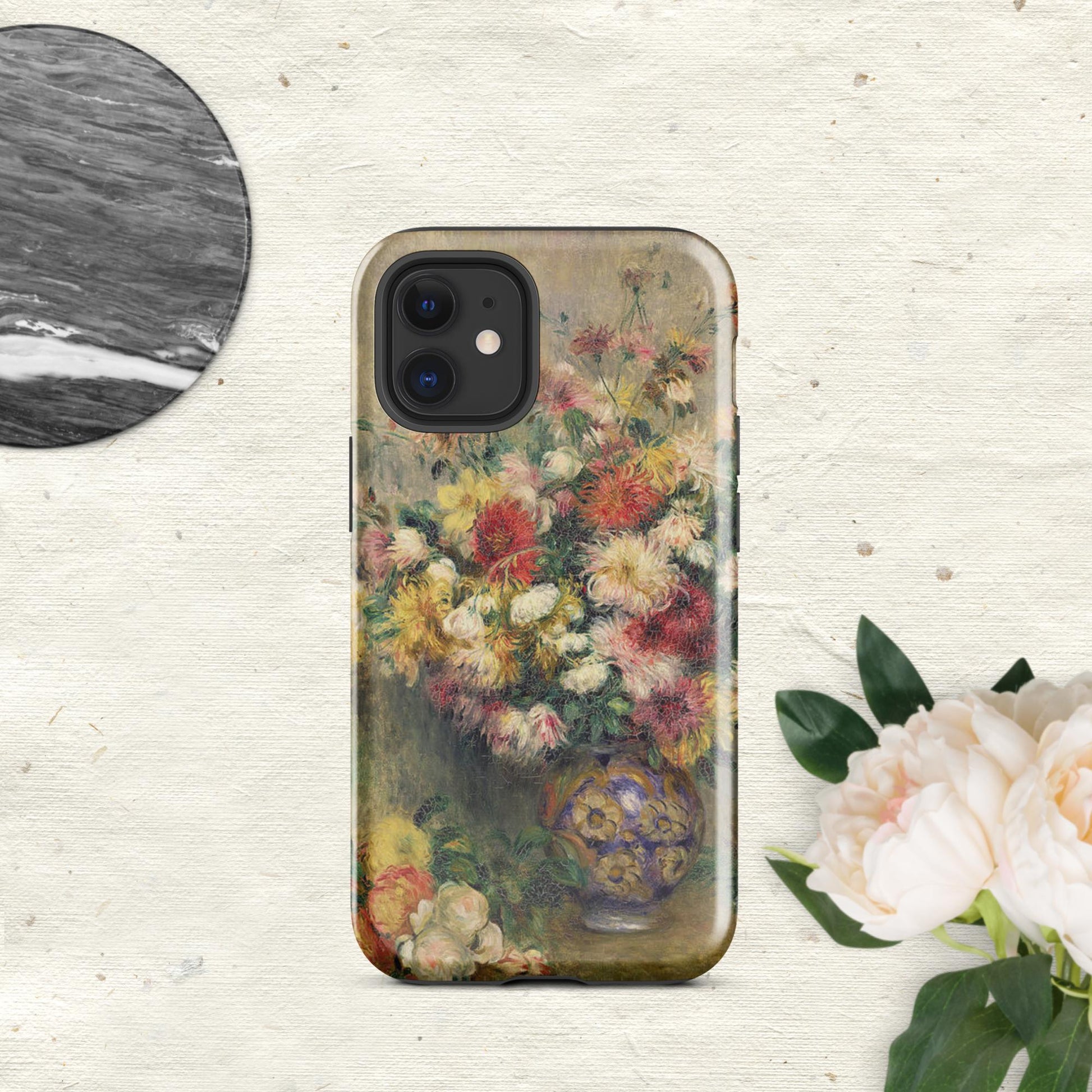 The Hologram Hook Up Glossy / iPhone 12 mini Dahlias Renoir Tough Case for iPhone®