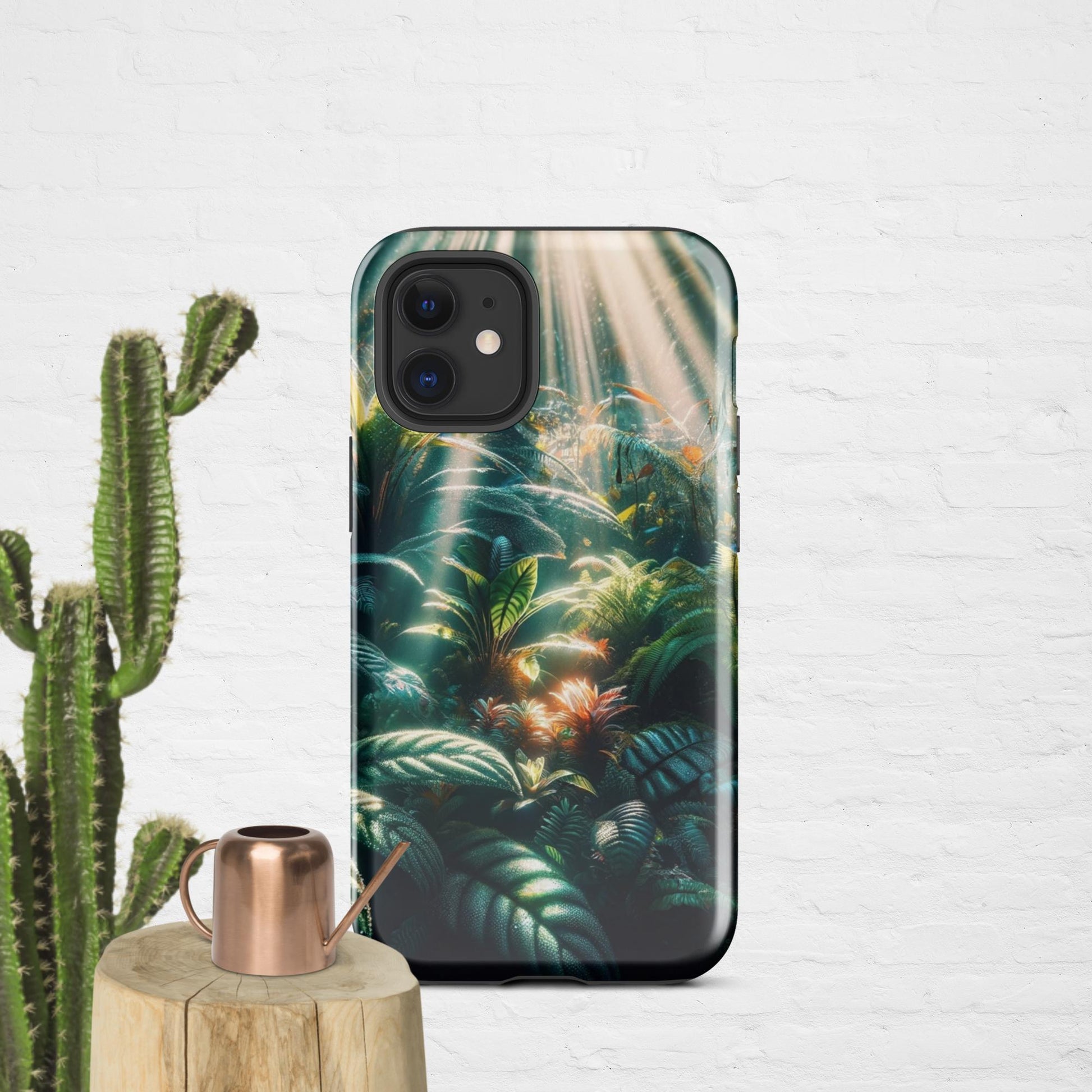 The Hologram Hook Up Glossy / iPhone 12 mini Jungle Sun Rays Tough Case for iPhone®