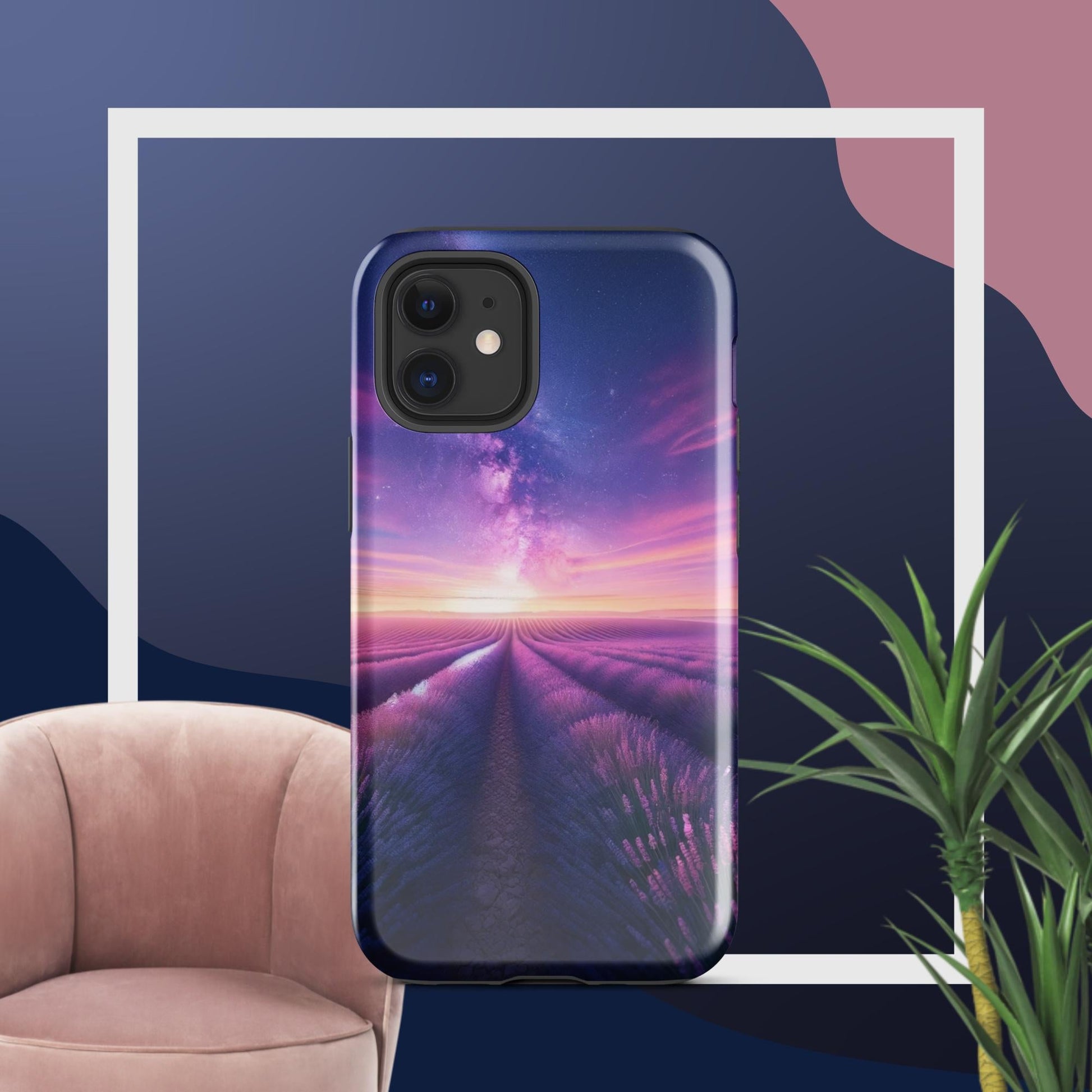 The Hologram Hook Up Glossy / iPhone 12 mini Lavender Fields Forever Tough Case for iPhone®