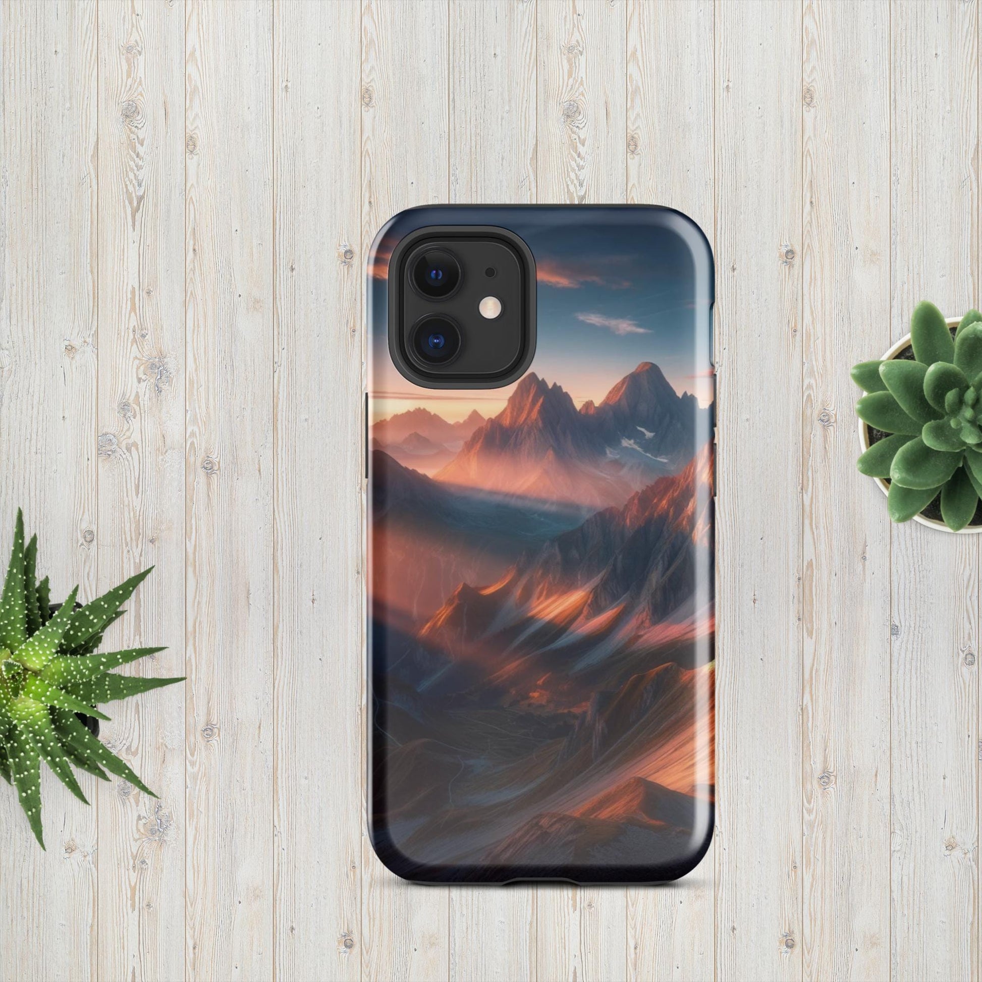 The Hologram Hook Up Glossy / iPhone 12 mini Mountain Mornings Tough Case for iPhone®