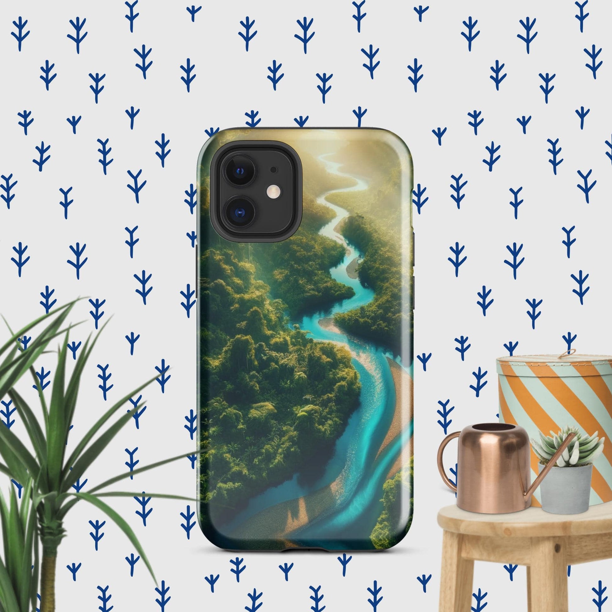 The Hologram Hook Up Glossy / iPhone 12 mini Rainforest River Tough Case for iPhone®