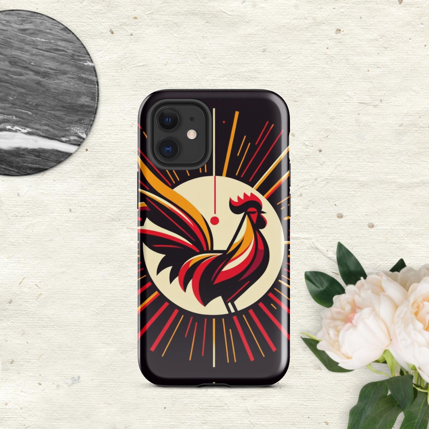 The Hologram Hook Up Glossy / iPhone 12 mini Rooster Icon Tough Case for iPhone®