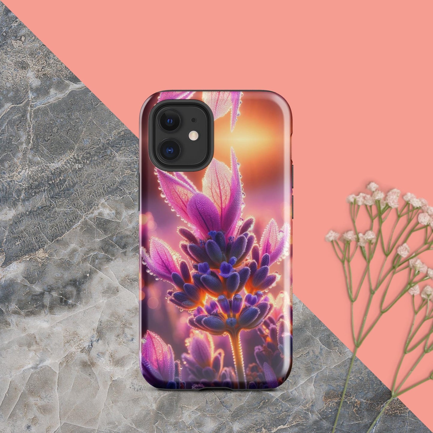 The Hologram Hook Up Glossy / iPhone 12 mini Sunrise Lavender Tough Case for iPhone®