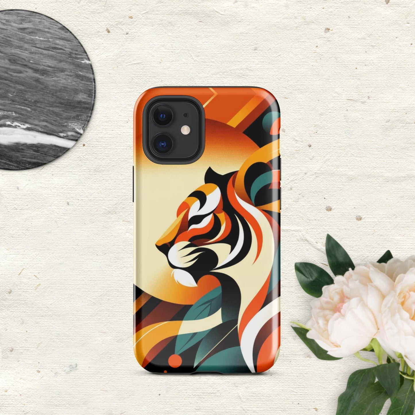 The Hologram Hook Up Glossy / iPhone 12 mini Tiger Icon Tough Case for iPhone®