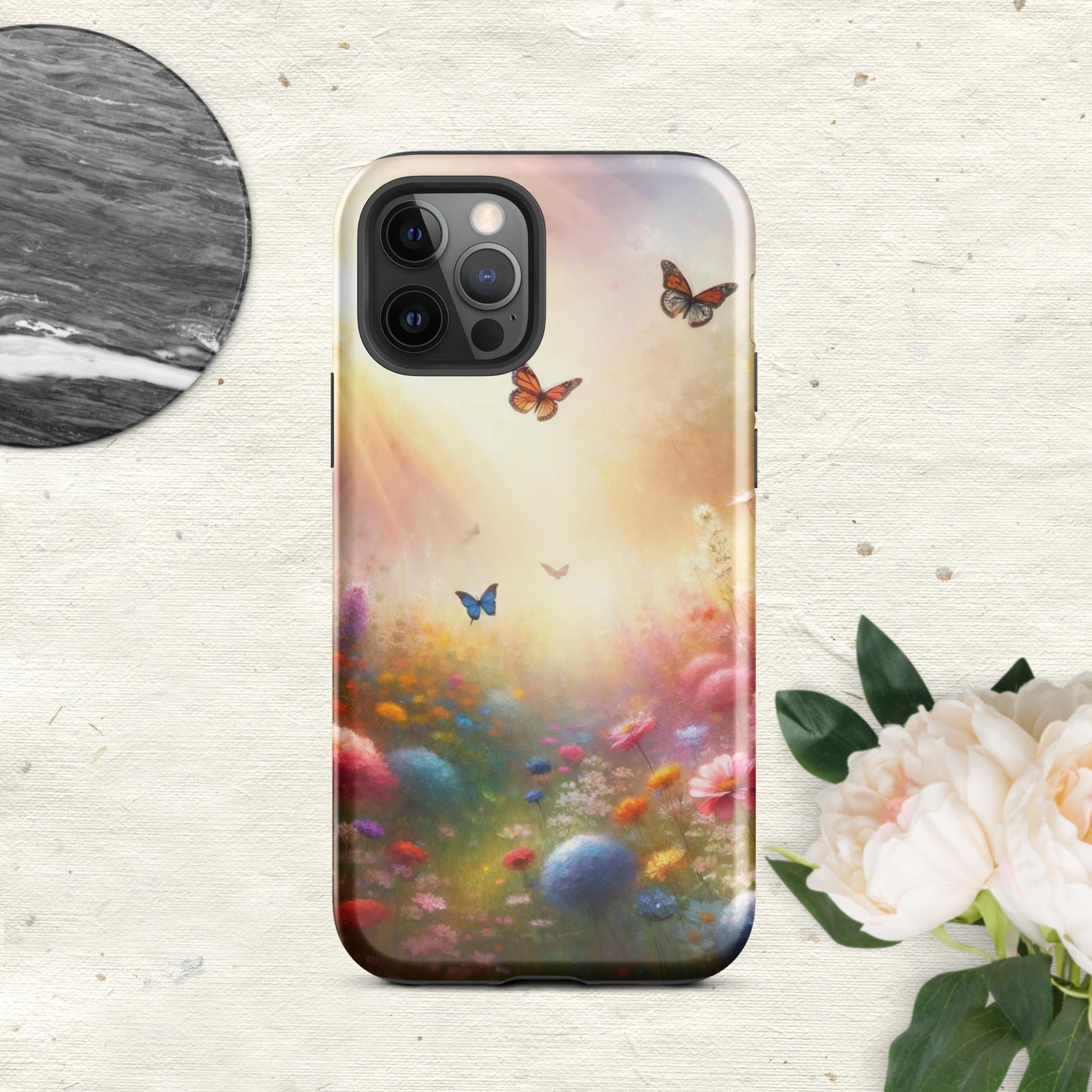 The Hologram Hook Up Glossy / iPhone 12 Pro Butterfly Oasis Tough Case for iPhone®