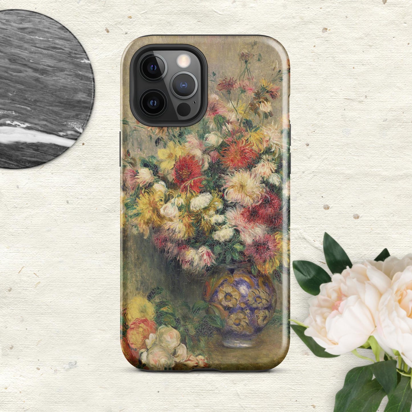 The Hologram Hook Up Glossy / iPhone 12 Pro Max Dahlias Renoir Tough Case for iPhone®