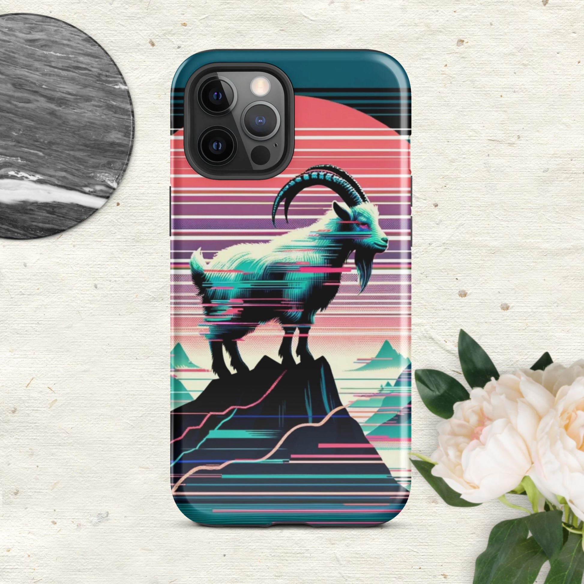 The Hologram Hook Up Glossy / iPhone 12 Pro Max Goat Glitch Tough Case for iPhone®