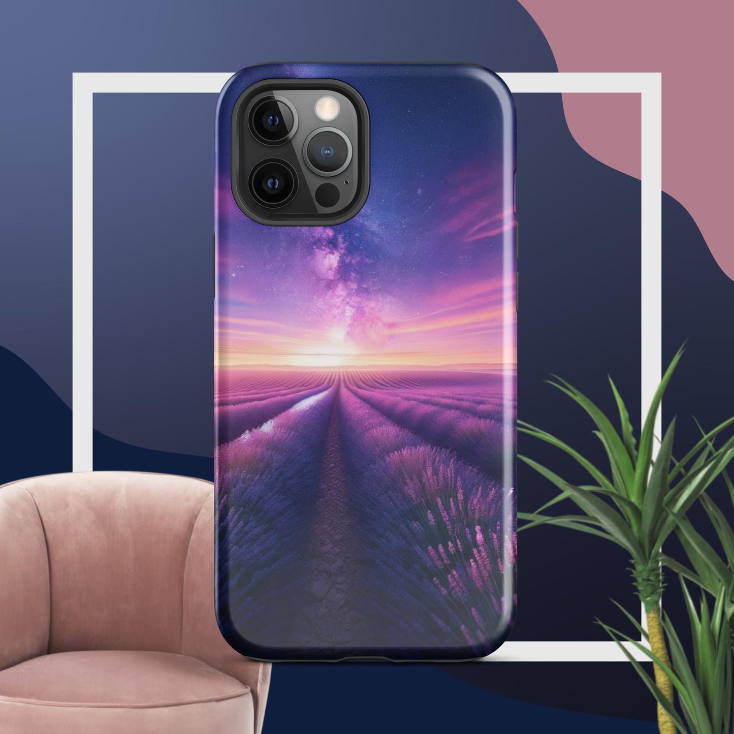 The Hologram Hook Up Glossy / iPhone 12 Pro Max Lavender Fields Forever Tough Case for iPhone®