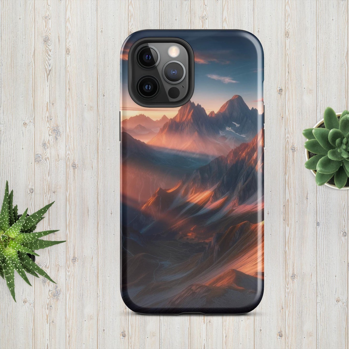 The Hologram Hook Up Glossy / iPhone 12 Pro Max Mountain Mornings Tough Case for iPhone®