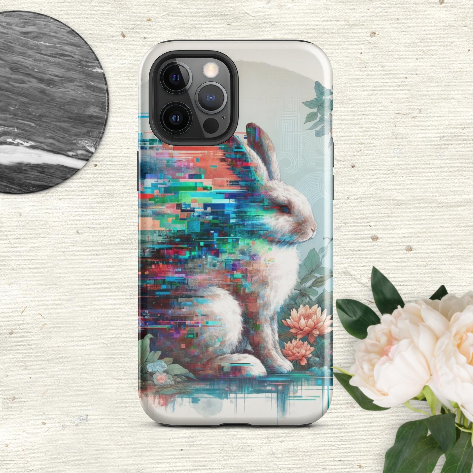 The Hologram Hook Up Glossy / iPhone 12 Pro Max Rabbit Glitch Tough Case for iPhone®