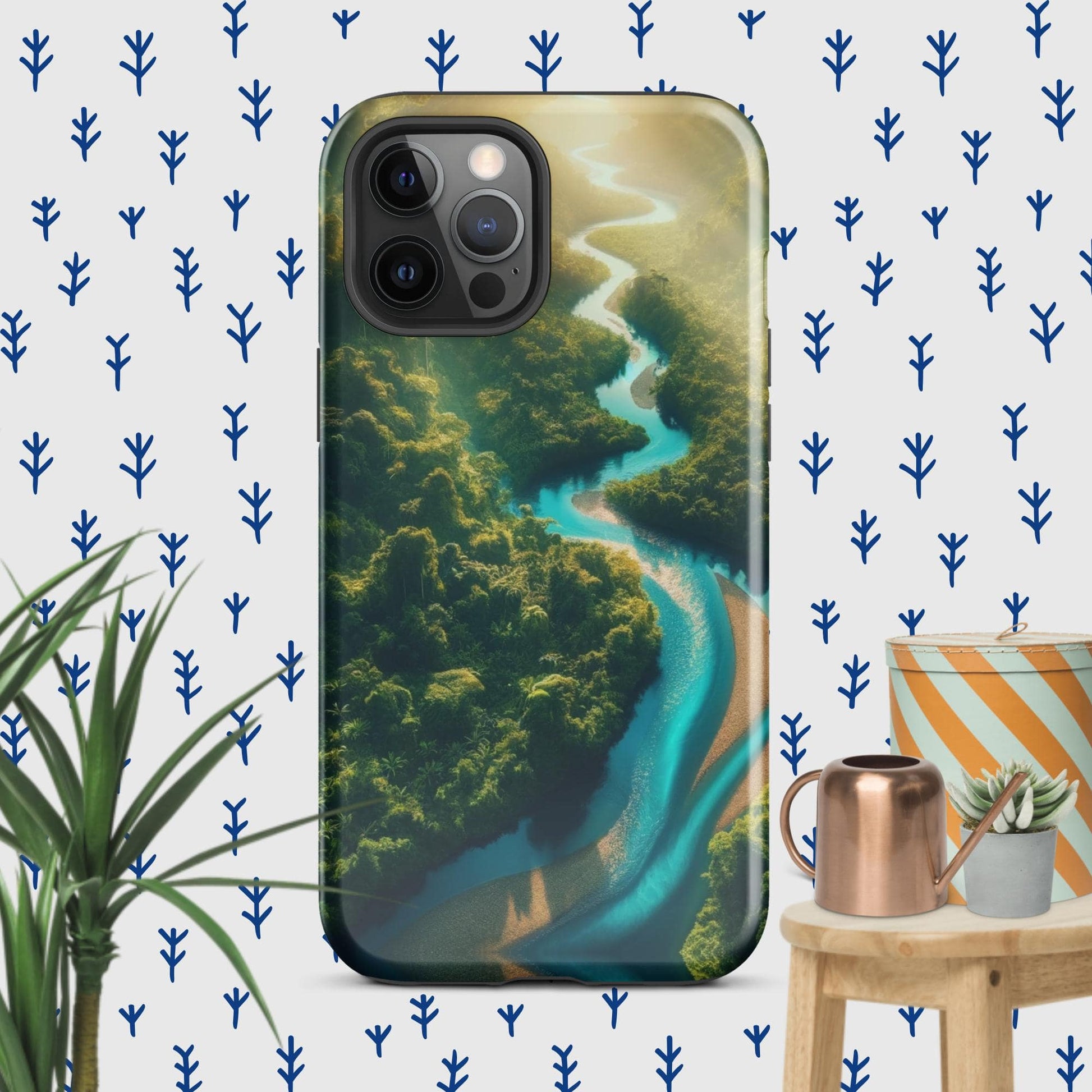 The Hologram Hook Up Glossy / iPhone 12 Pro Max Rainforest River Tough Case for iPhone®