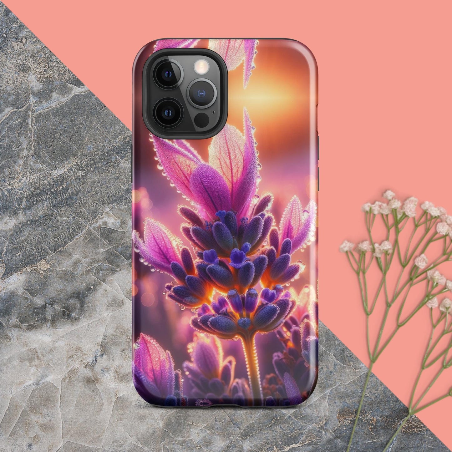 The Hologram Hook Up Glossy / iPhone 12 Pro Max Sunrise Lavender Tough Case for iPhone®