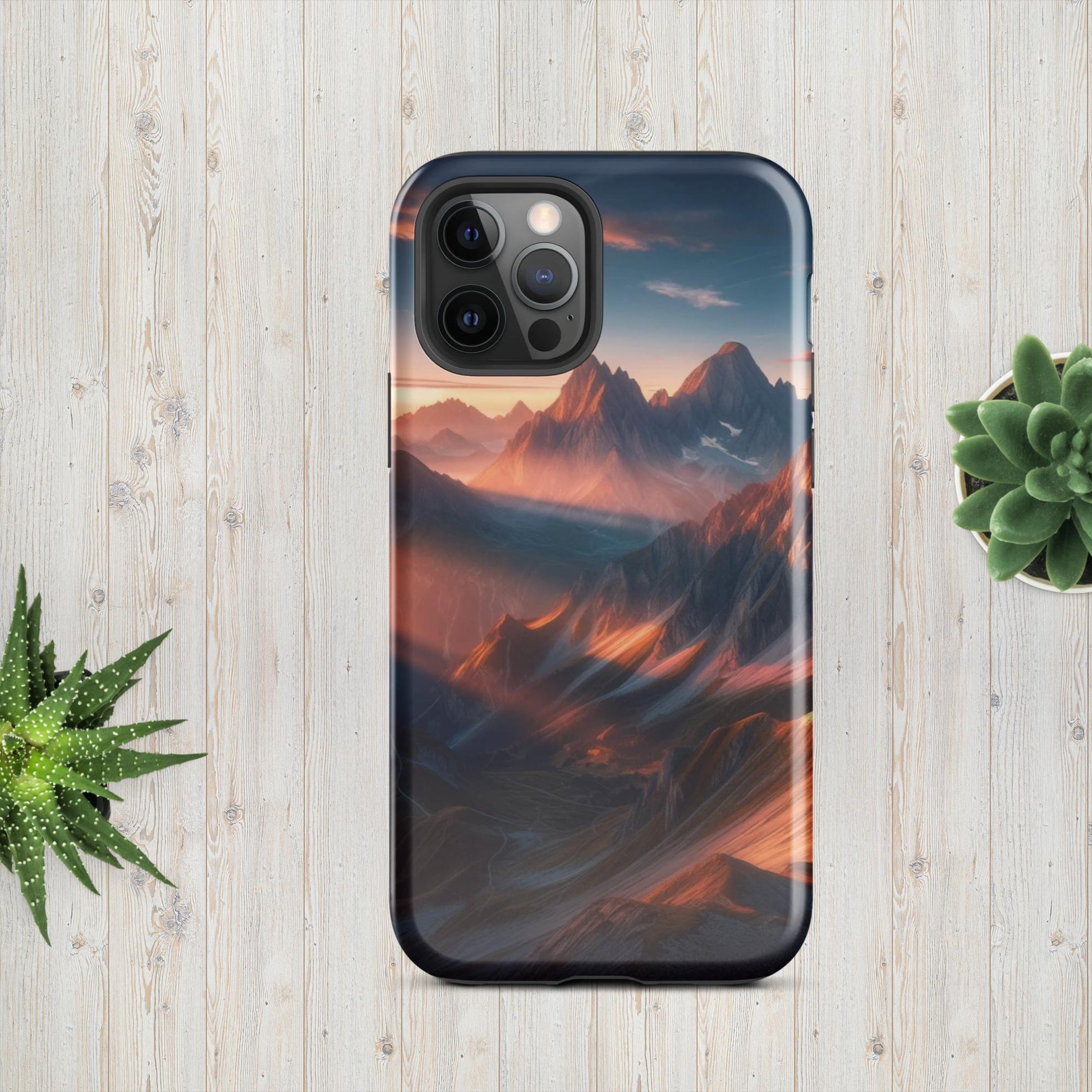 The Hologram Hook Up Glossy / iPhone 12 Pro Mountain Mornings Tough Case for iPhone®