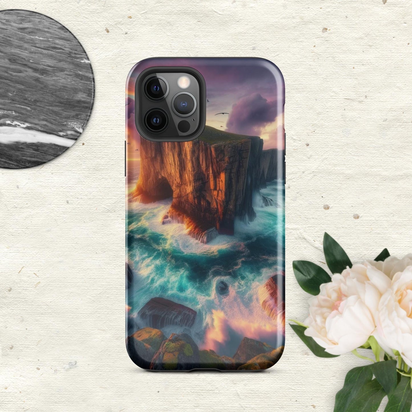 The Hologram Hook Up Glossy / iPhone 12 Pro Ocean Cliff Tough Case for iPhone®