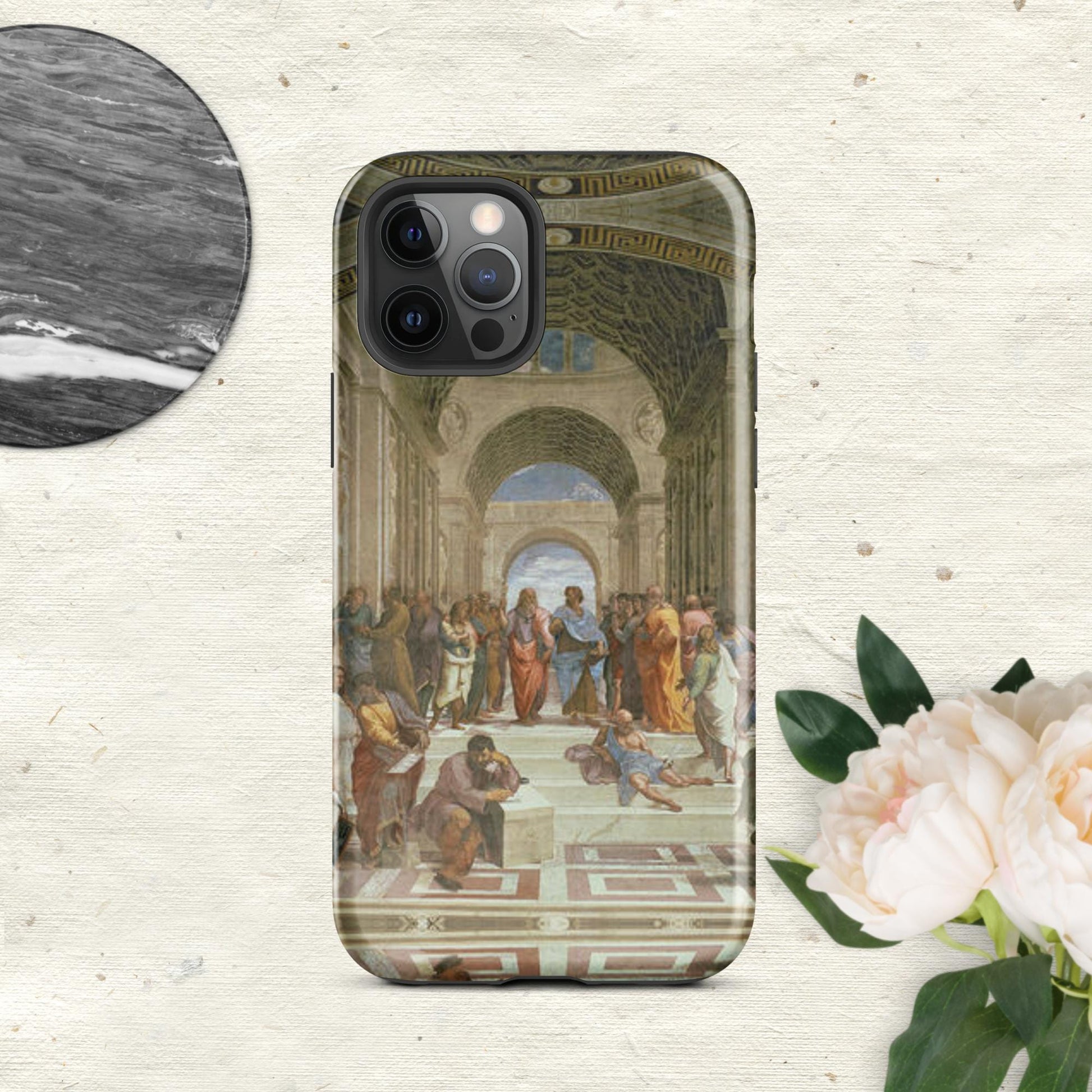 The Hologram Hook Up Glossy / iPhone 12 Pro Reflections of Athens Tough Case for iPhone®