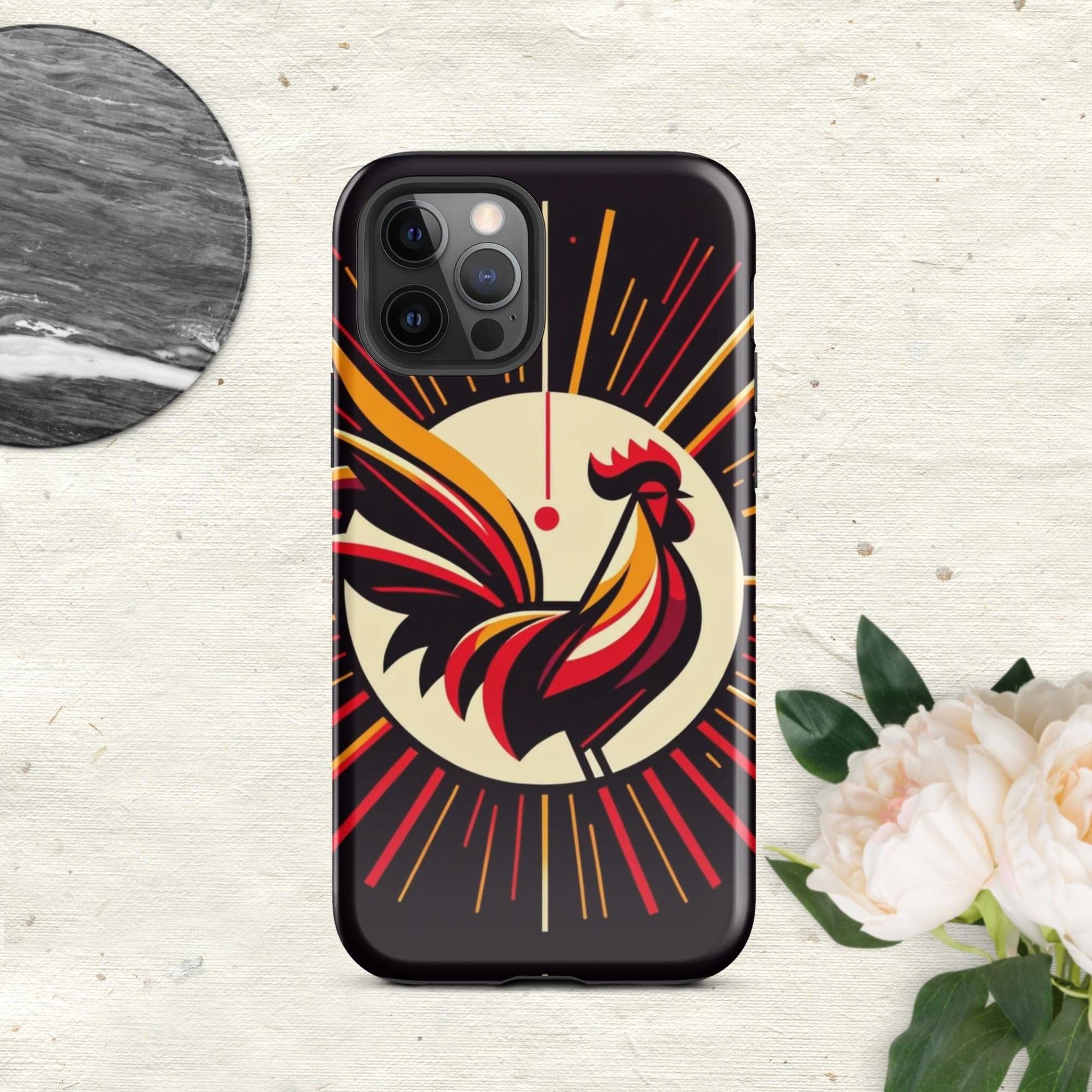 The Hologram Hook Up Glossy / iPhone 12 Pro Rooster Icon Tough Case for iPhone®