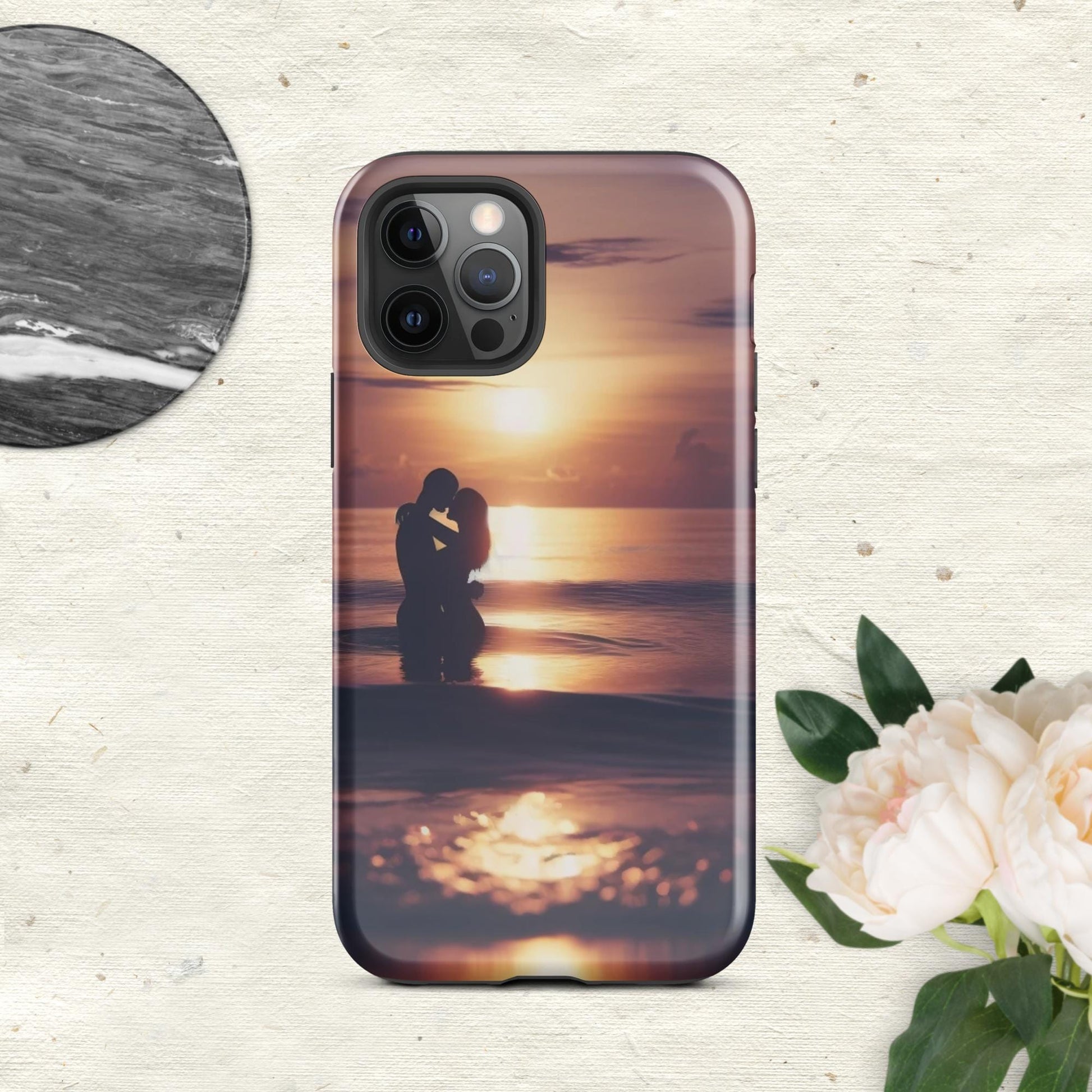 The Hologram Hook Up Glossy / iPhone 12 Pro Sunset Love Tough Case for iPhone®