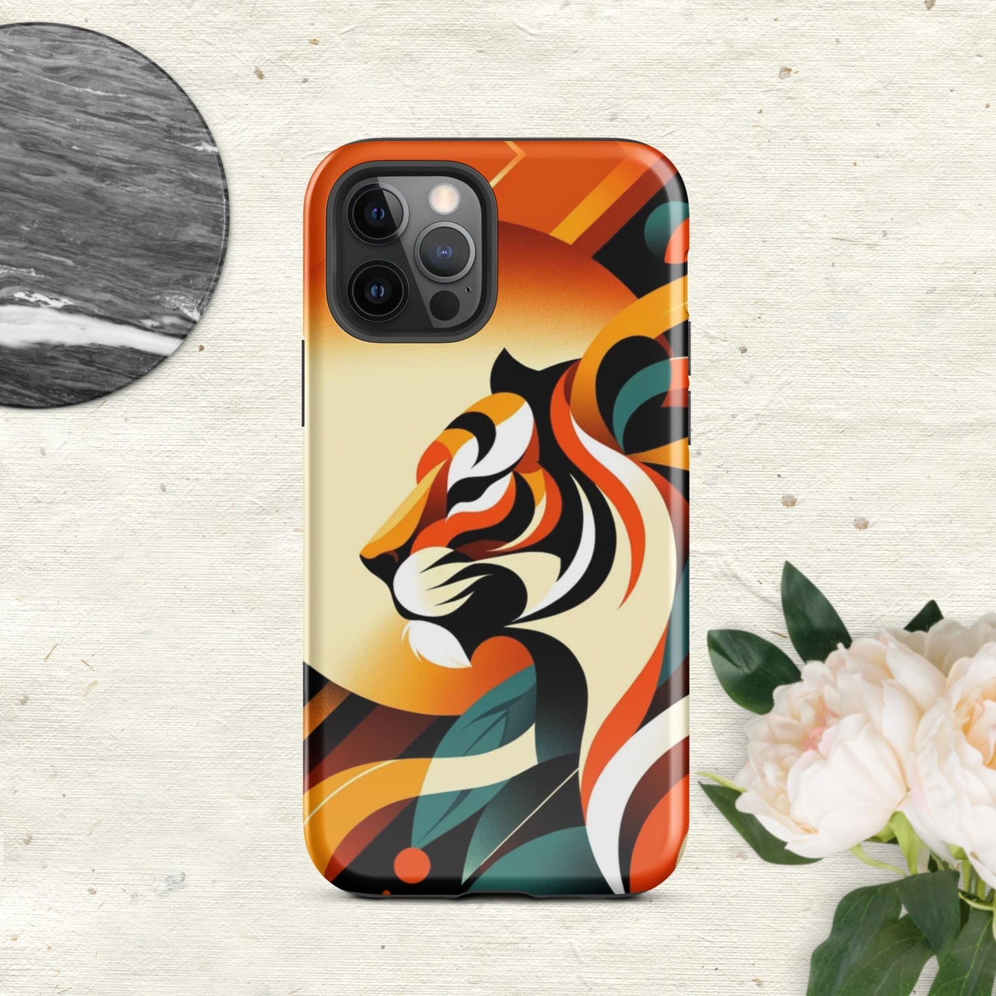 The Hologram Hook Up Glossy / iPhone 12 Pro Tiger Icon Tough Case for iPhone®
