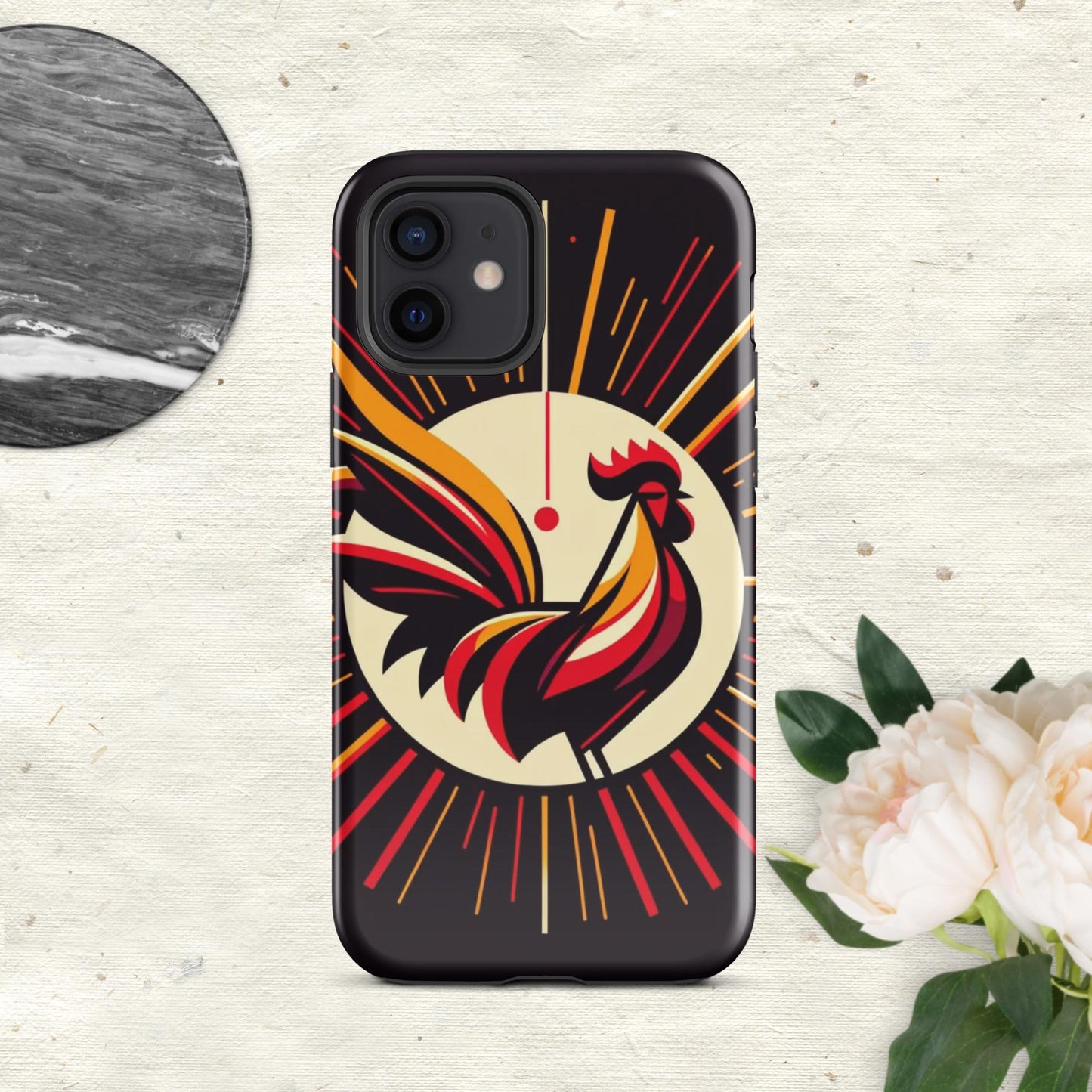 The Hologram Hook Up Glossy / iPhone 12 Rooster Icon Tough Case for iPhone®