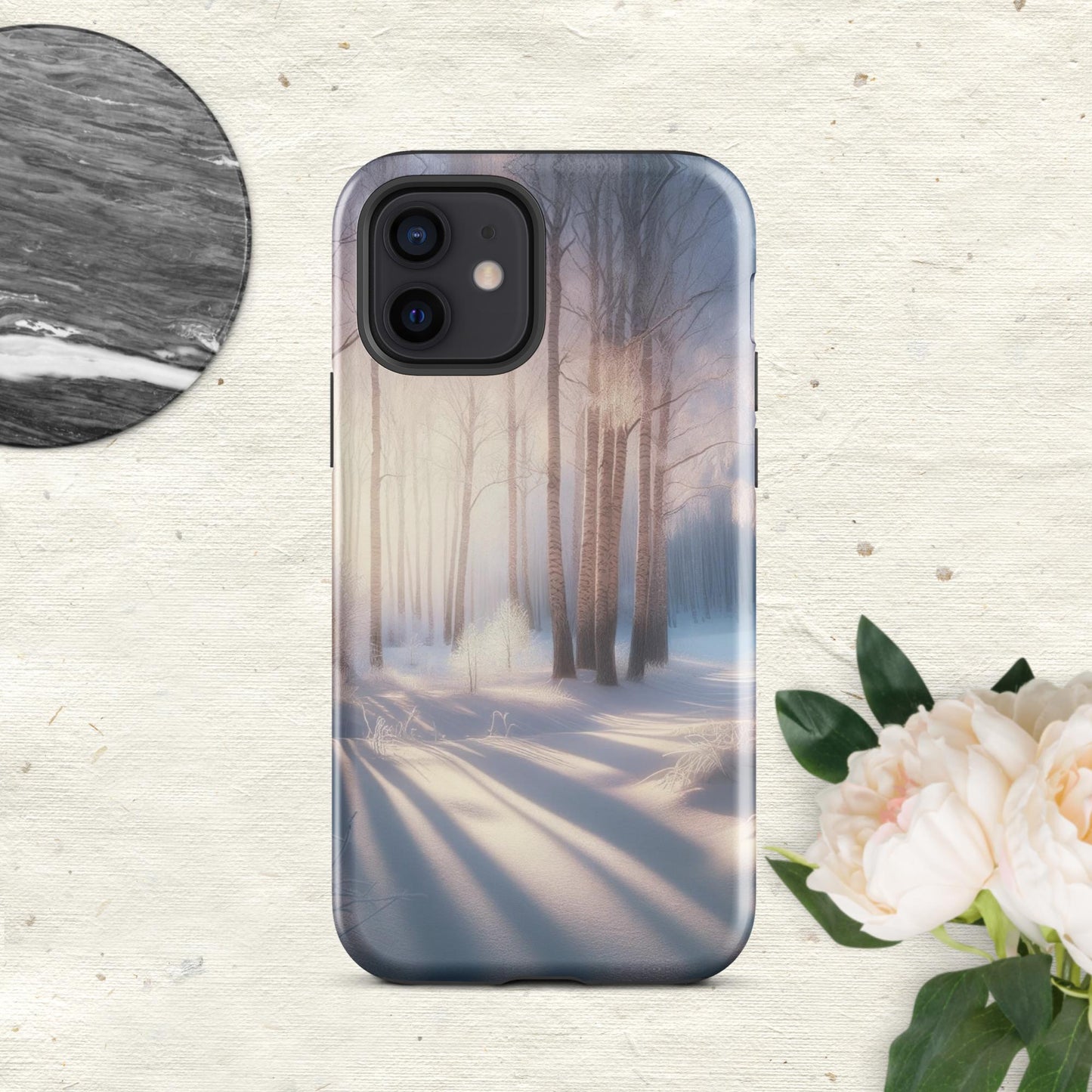 The Hologram Hook Up Glossy / iPhone 12 Snowy Escapade Tough Case for iPhone®