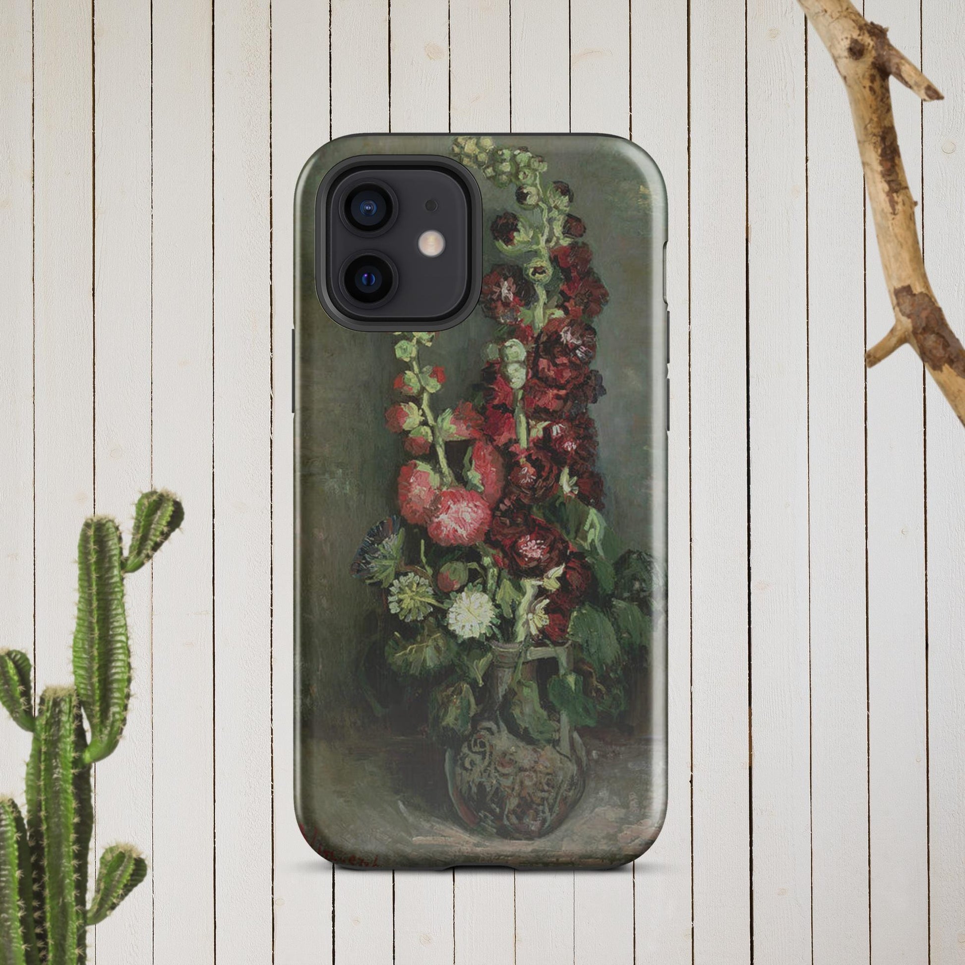 The Hologram Hook Up Glossy / iPhone 12 Vincent's Hollyhocks Tough Case for iPhone®