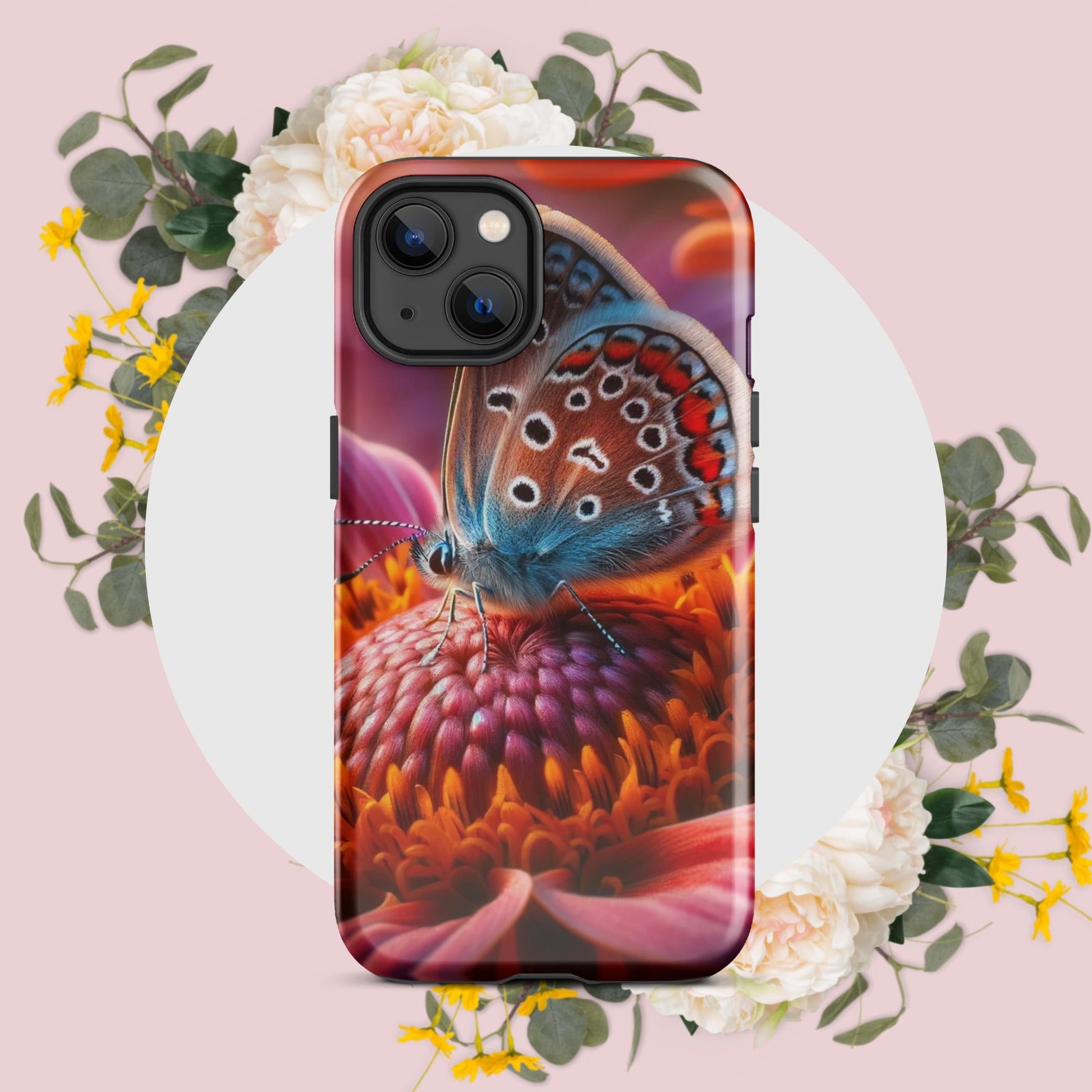 The Hologram Hook Up Glossy / iPhone 13 Butterfly Abode Tough Case for iPhone®