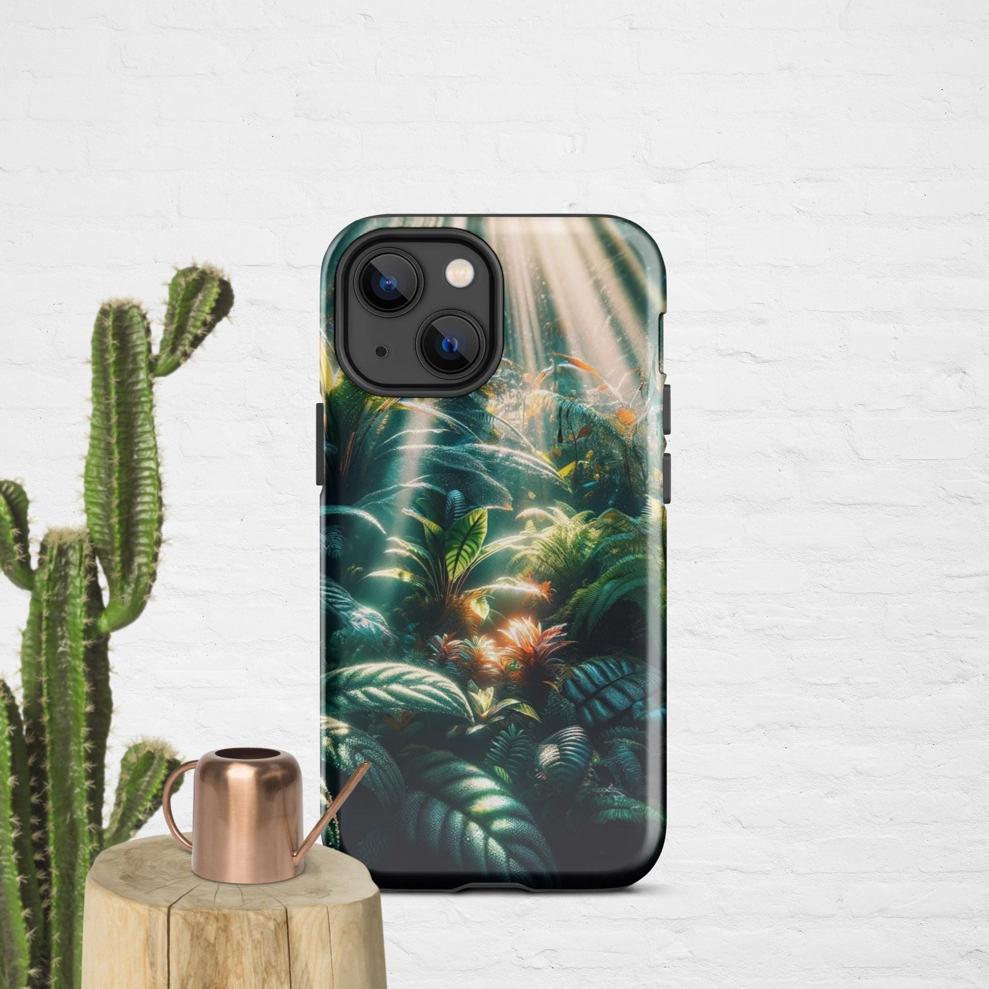 The Hologram Hook Up Glossy / iPhone 13 mini Jungle Sun Rays Tough Case for iPhone®