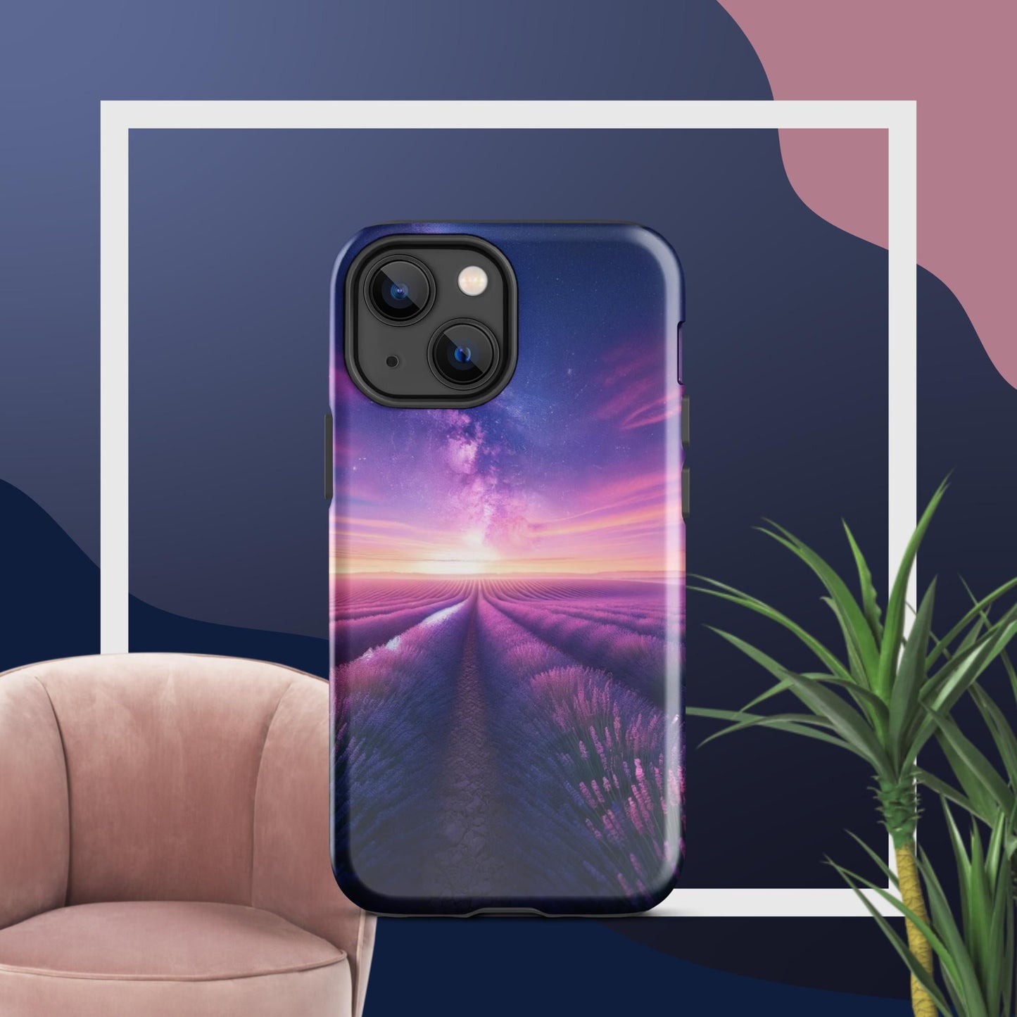 The Hologram Hook Up Glossy / iPhone 13 mini Lavender Fields Forever Tough Case for iPhone®