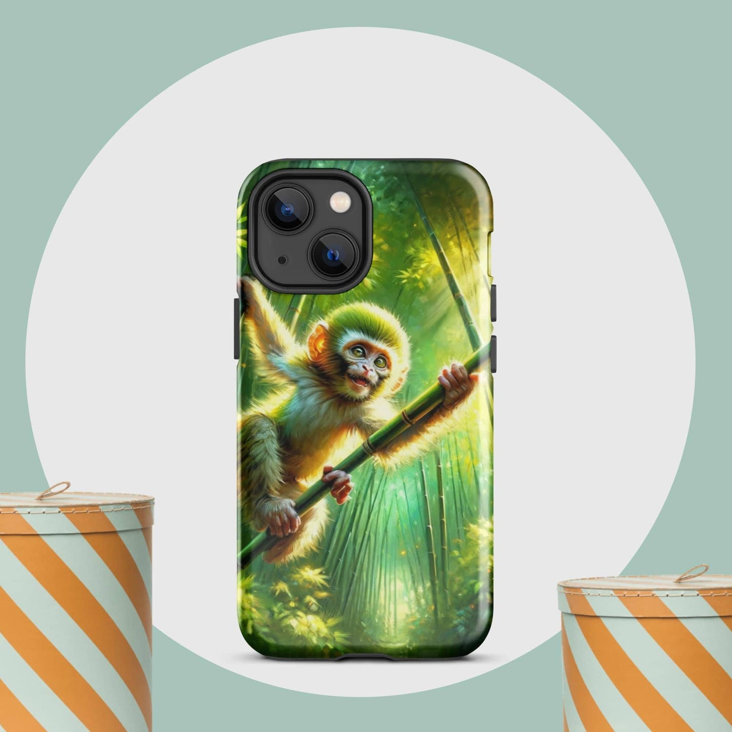 The Hologram Hook Up Glossy / iPhone 13 mini Monkey Tough Case for iPhone®