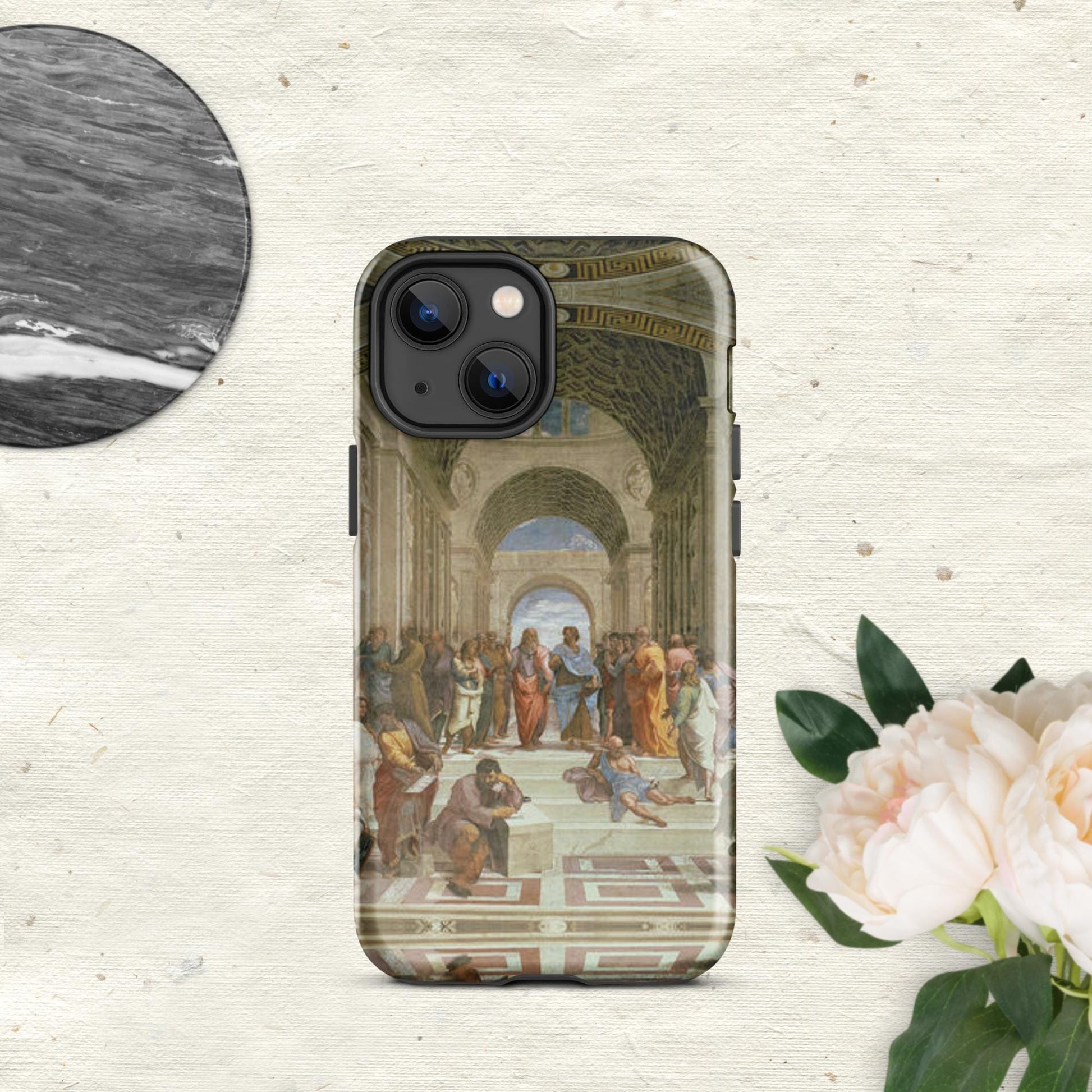 The Hologram Hook Up Glossy / iPhone 13 mini Reflections of Athens Tough Case for iPhone®
