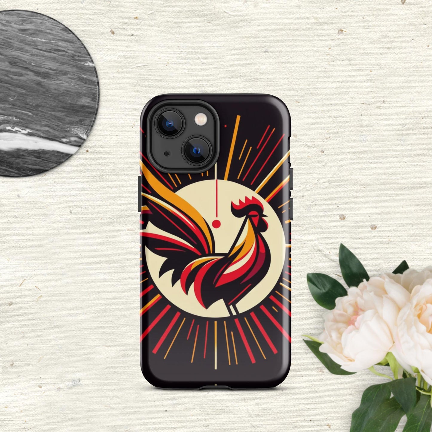 The Hologram Hook Up Glossy / iPhone 13 mini Rooster Icon Tough Case for iPhone®